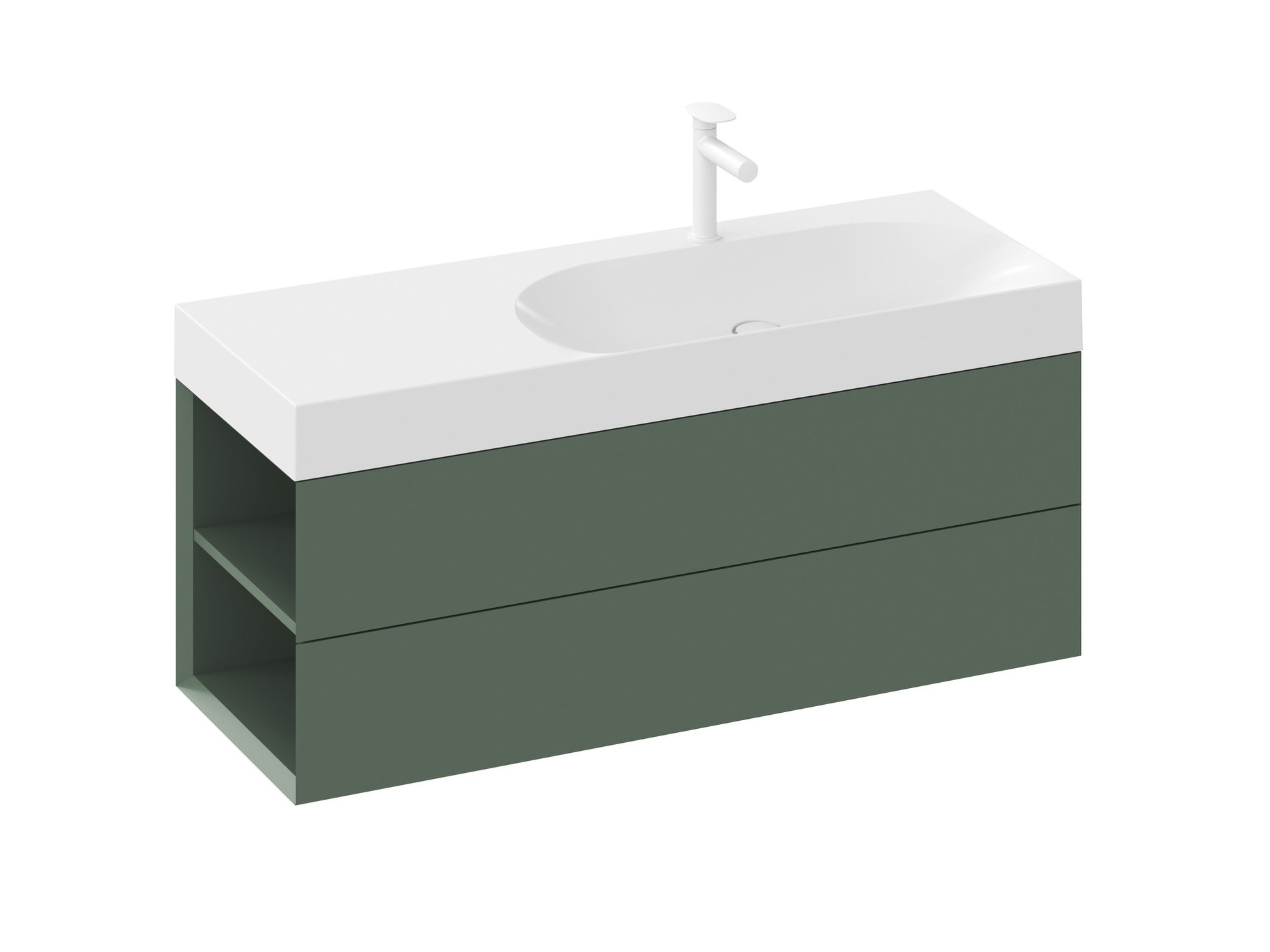Ravak SD Lite 120 B fürdőszobai szekrény mosdó alá Grey Green – Zöld, Mosdó alatti szekrények