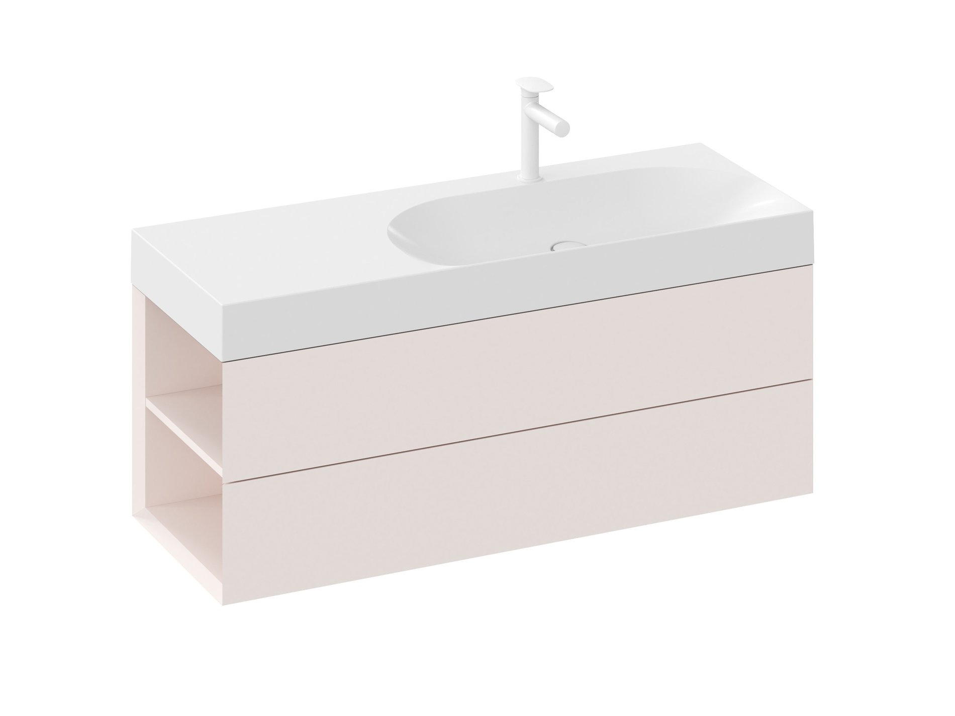 Ravak SD Lite 120 B fürdőszobai szekrény mosdó alá Alabaster Pink – Mosdó alatti szekrények