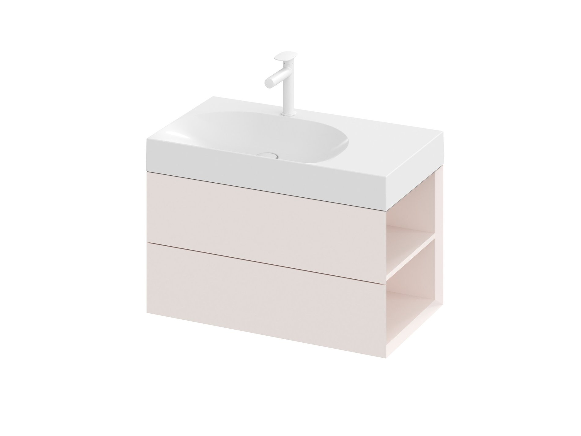 Ravak SD Lite 80 J fürdőszobai szekrény mosdó alá Alabaster Pink – Rózsaszín, Mosdó alatti szekrények