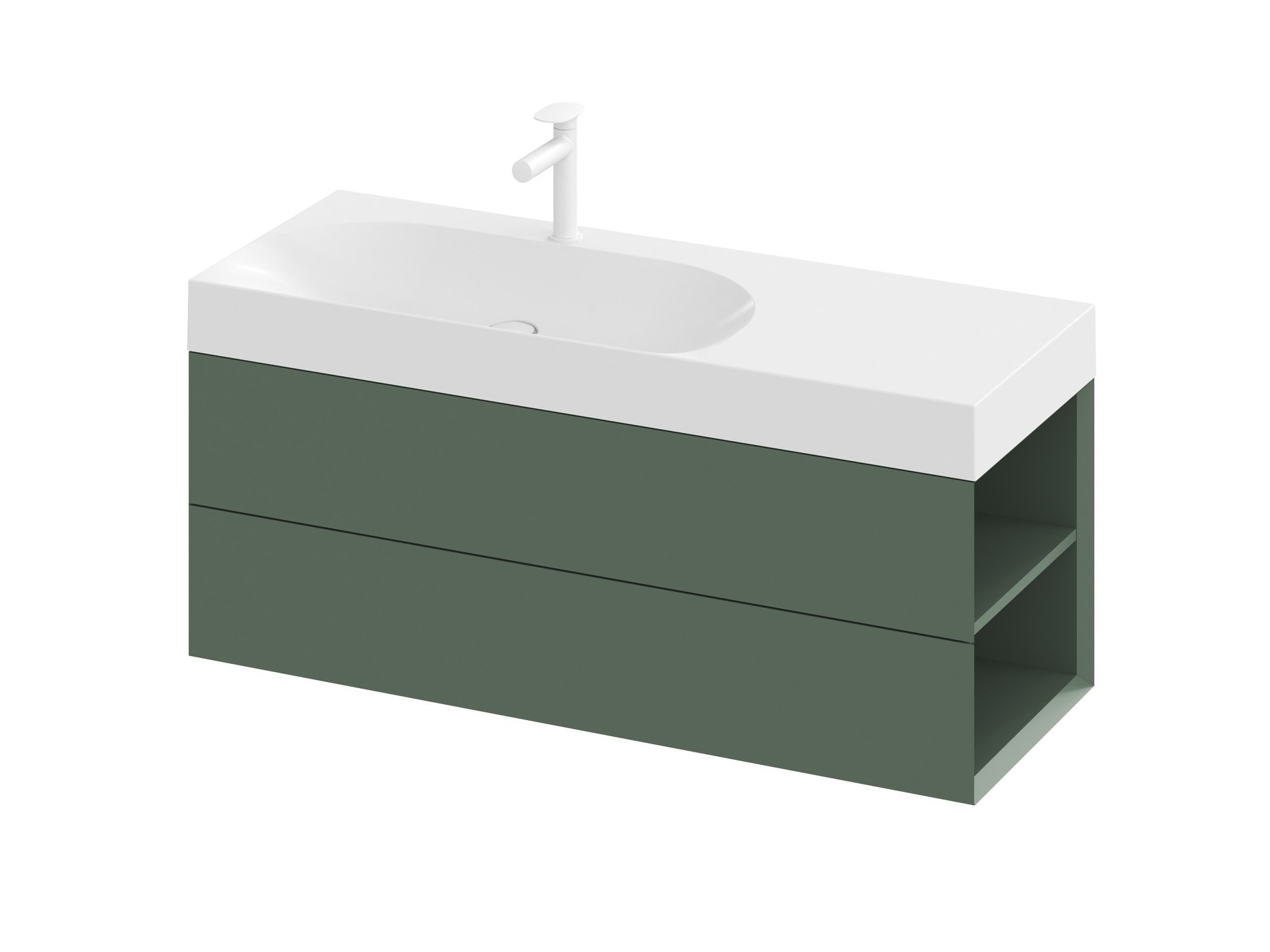 Ravak SD Lite 120 J fürdőszobai szekrény mosdó alá Grey Green – Mosdó alatti szekrények
