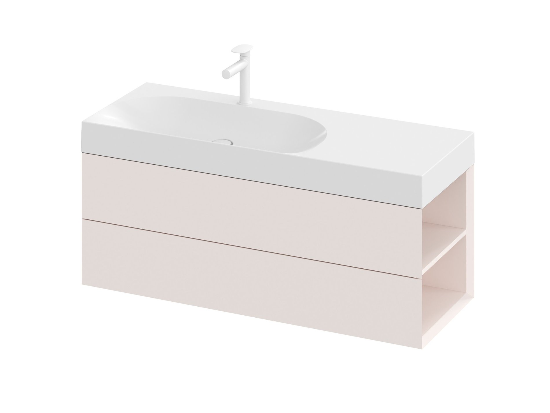 Ravak SD Lite 120 J fürdőszobai szekrény mosdó alá Alabaster Pink – Mosdó alatti szekrények