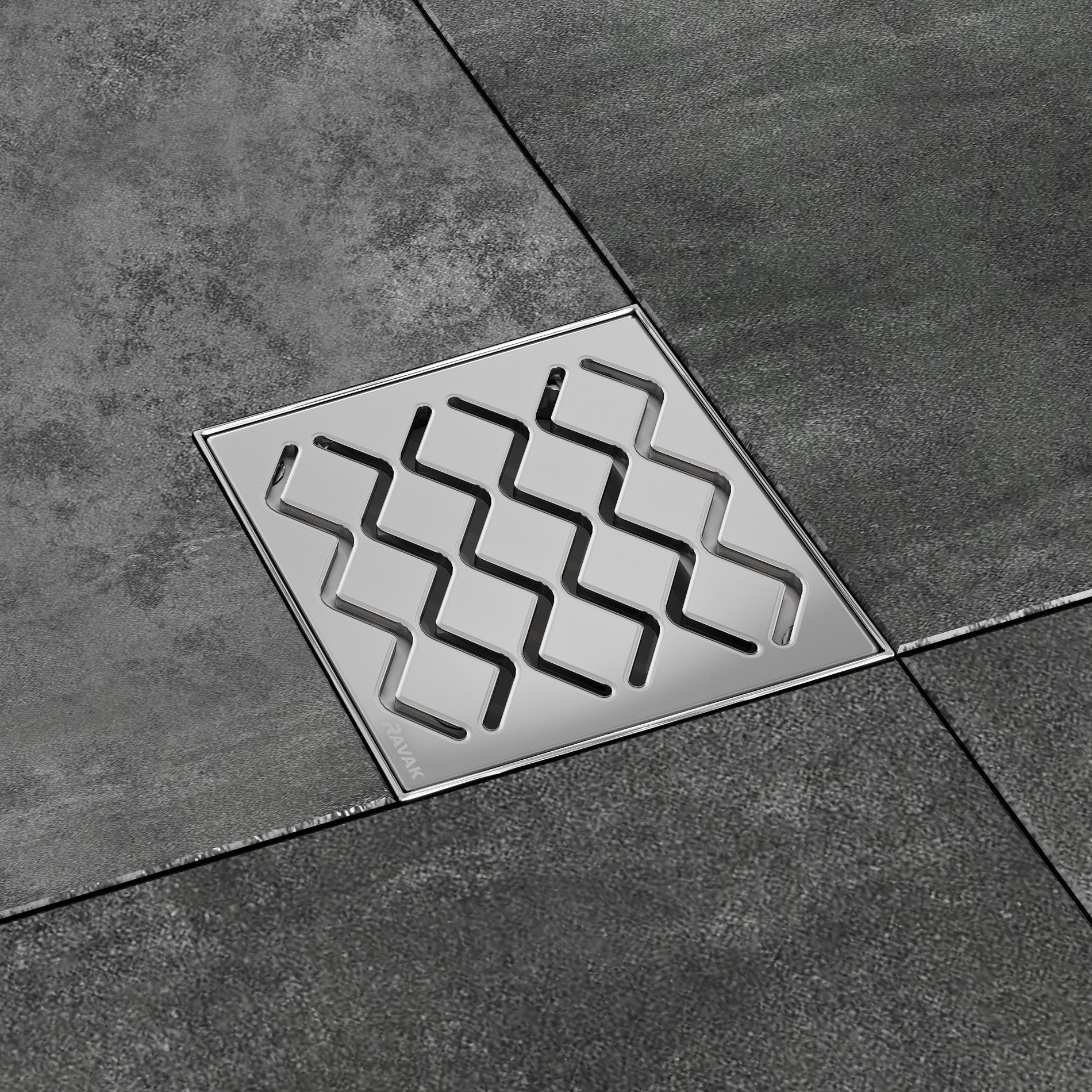 Ravak Padlóösszefolyó SN501 105 x 105 / 50 mm - rozsdamentes acél – Padlóösszefolyók