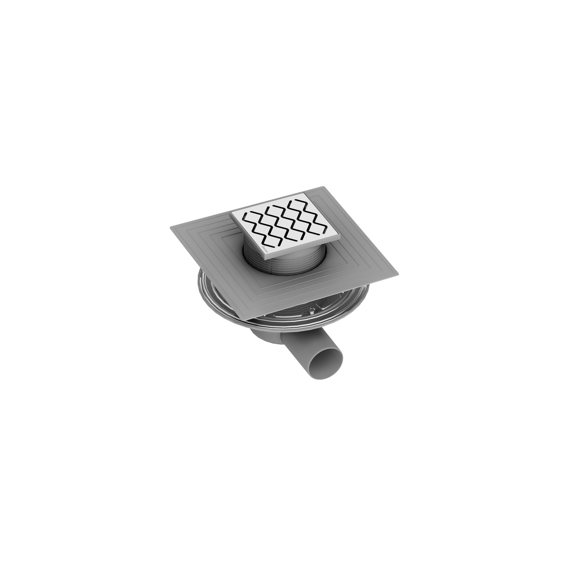 Ravak Padlóösszefolyó SN501 105 x 105 / 50 mm - rozsdamentes acél – Padlóösszefolyók
