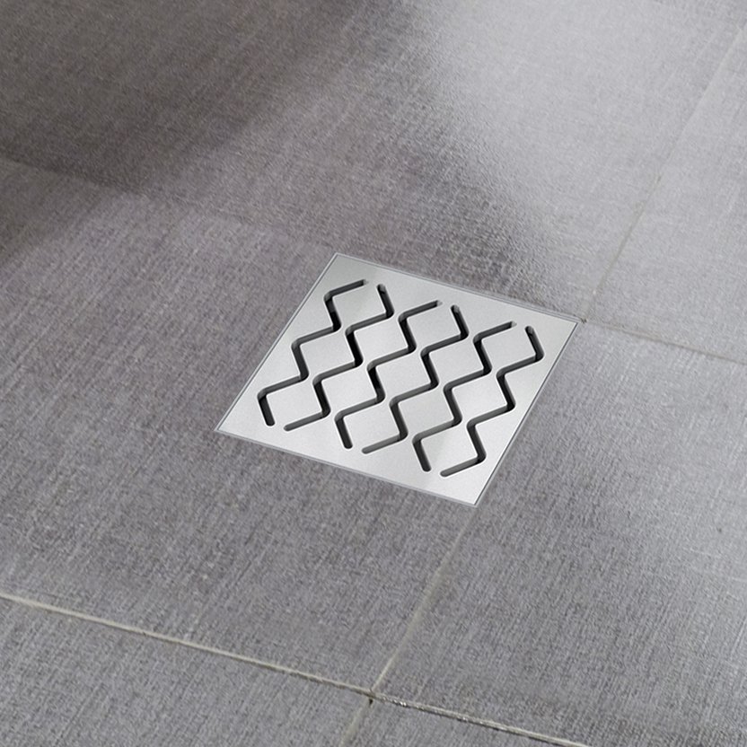 Ravak Padlóösszefolyó SN501 105 x 105 / 50 mm - rozsdamentes acél – Padlóösszefolyók