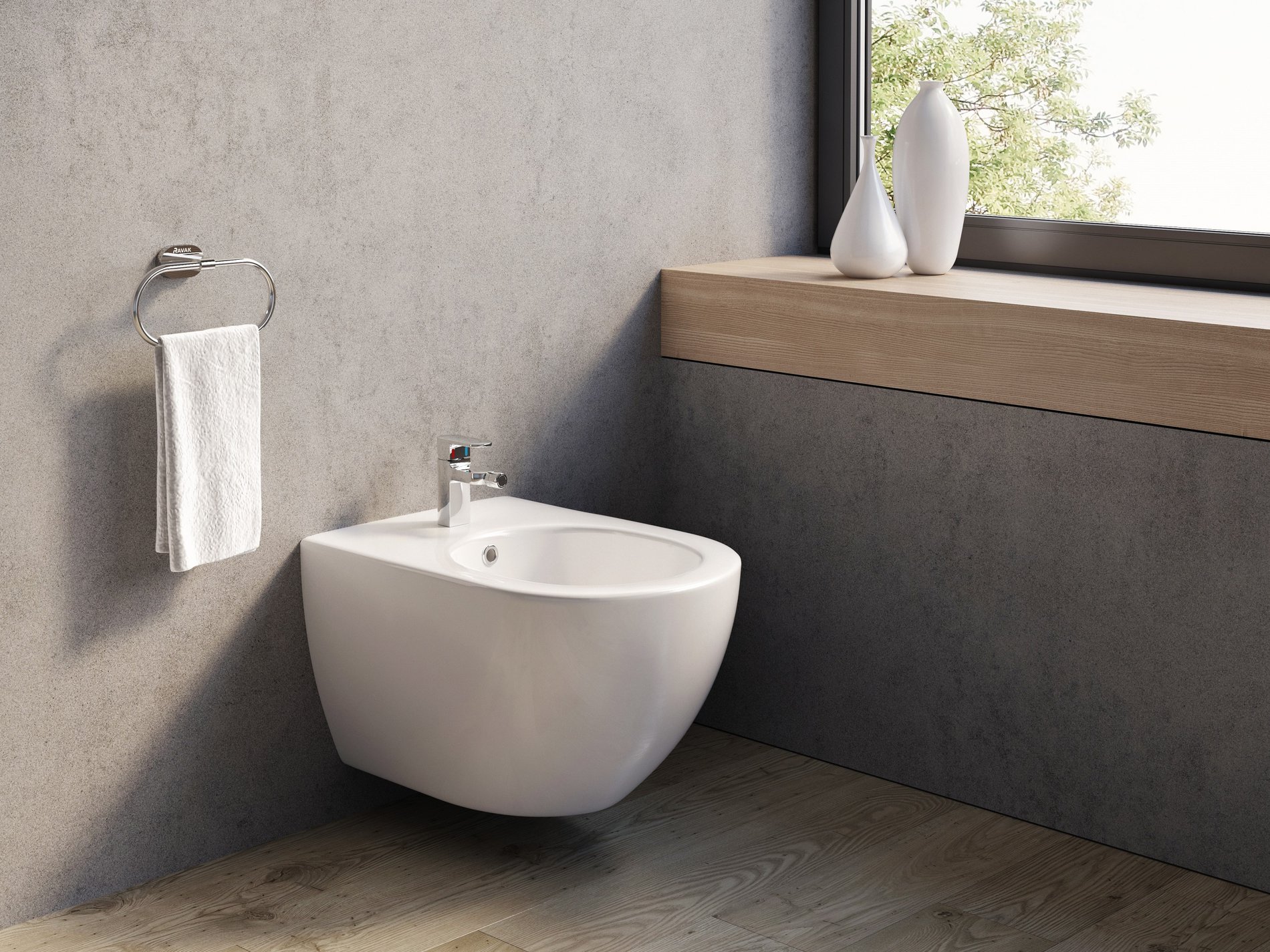 Ravak Uni Chrome bidé, fehér – Bidék