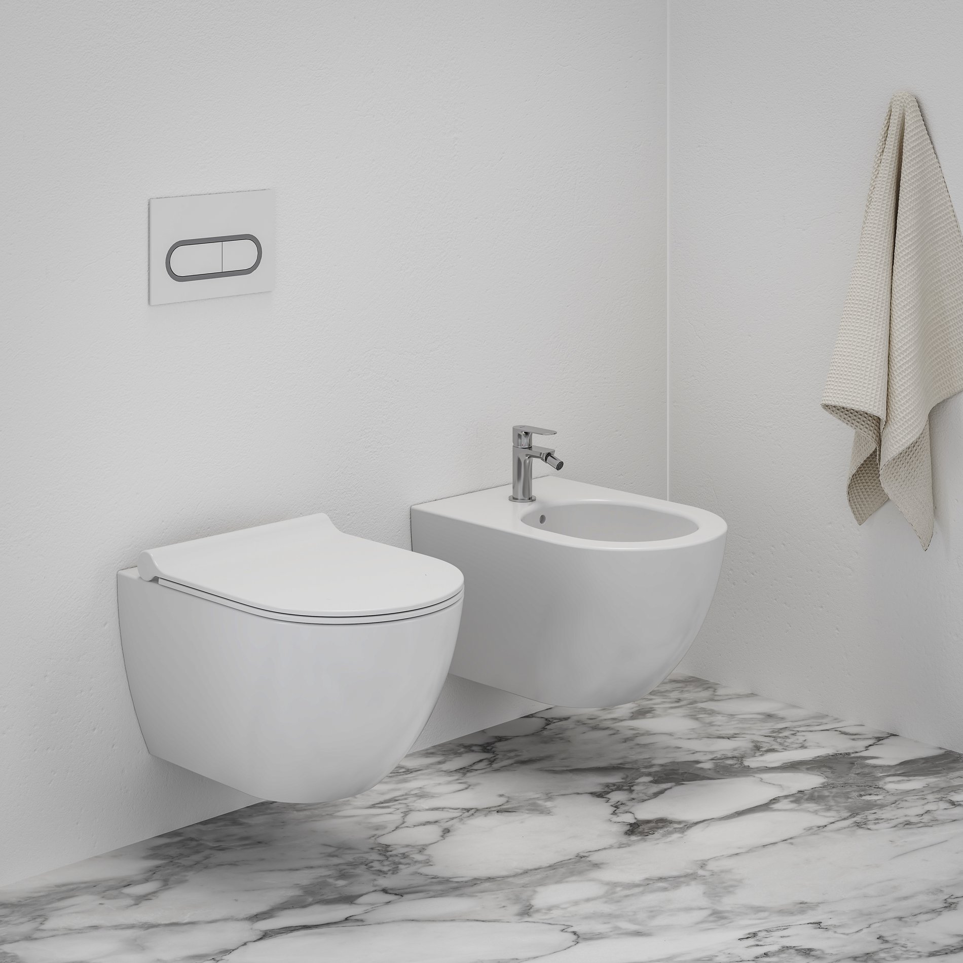 Ravak Uni Chrome bidé, fehér – Bidék