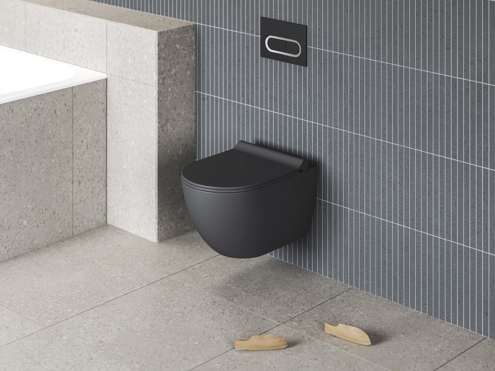 Ravak Uni Chrome WC RimOff fekete – WC-k