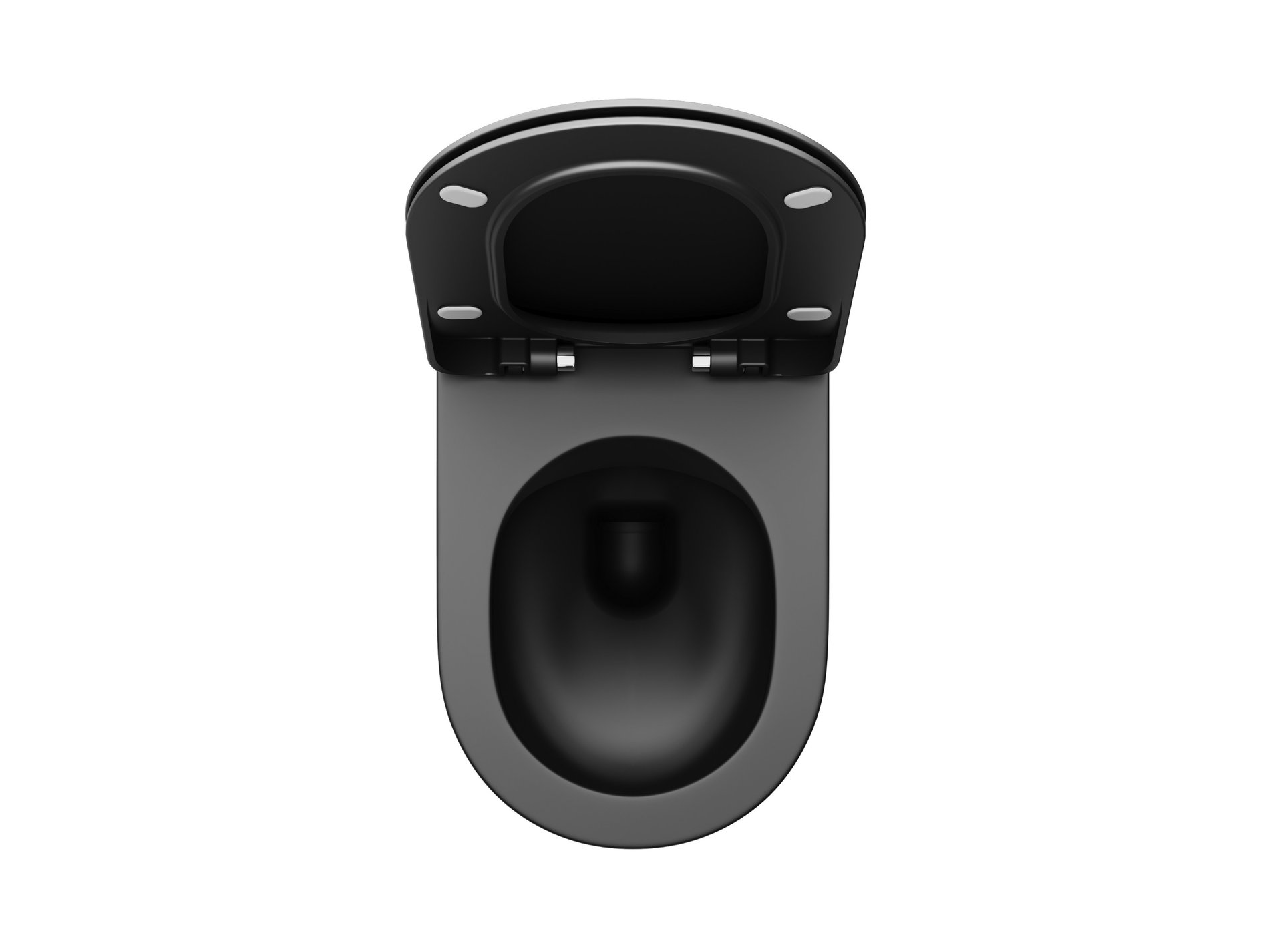 Ravak Uni Chrome Flat WC ülőke fekete – WC- és bidé kiegészítők