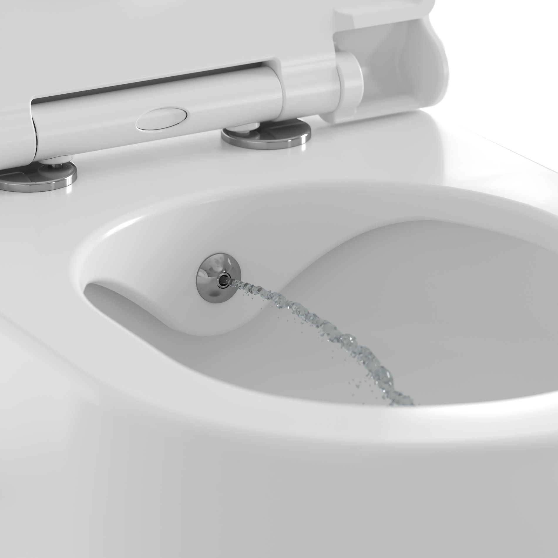 Ravak WC Uni Chrome RimOff és bidé fúvókával, fehér – Bidék