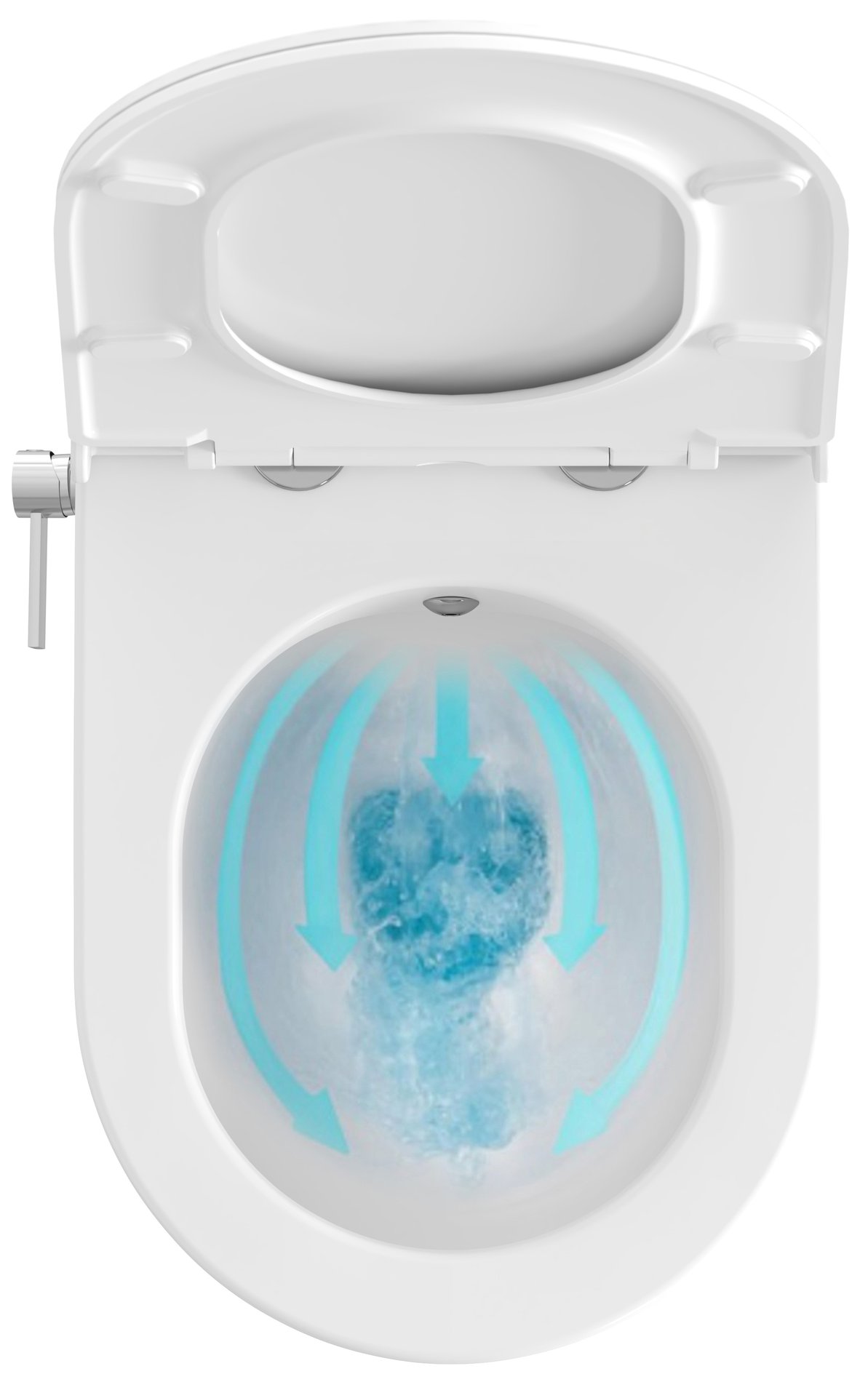 Ravak WC Uni Chrome RimOff és bidé fúvókával, fehér – Bidék
