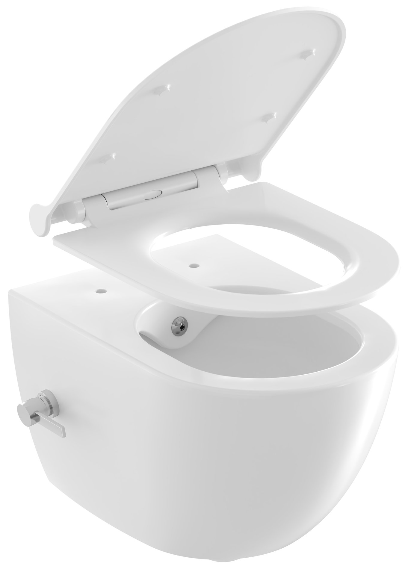Ravak WC Uni Chrome RimOff és bidé fúvókával, fehér – Bidék