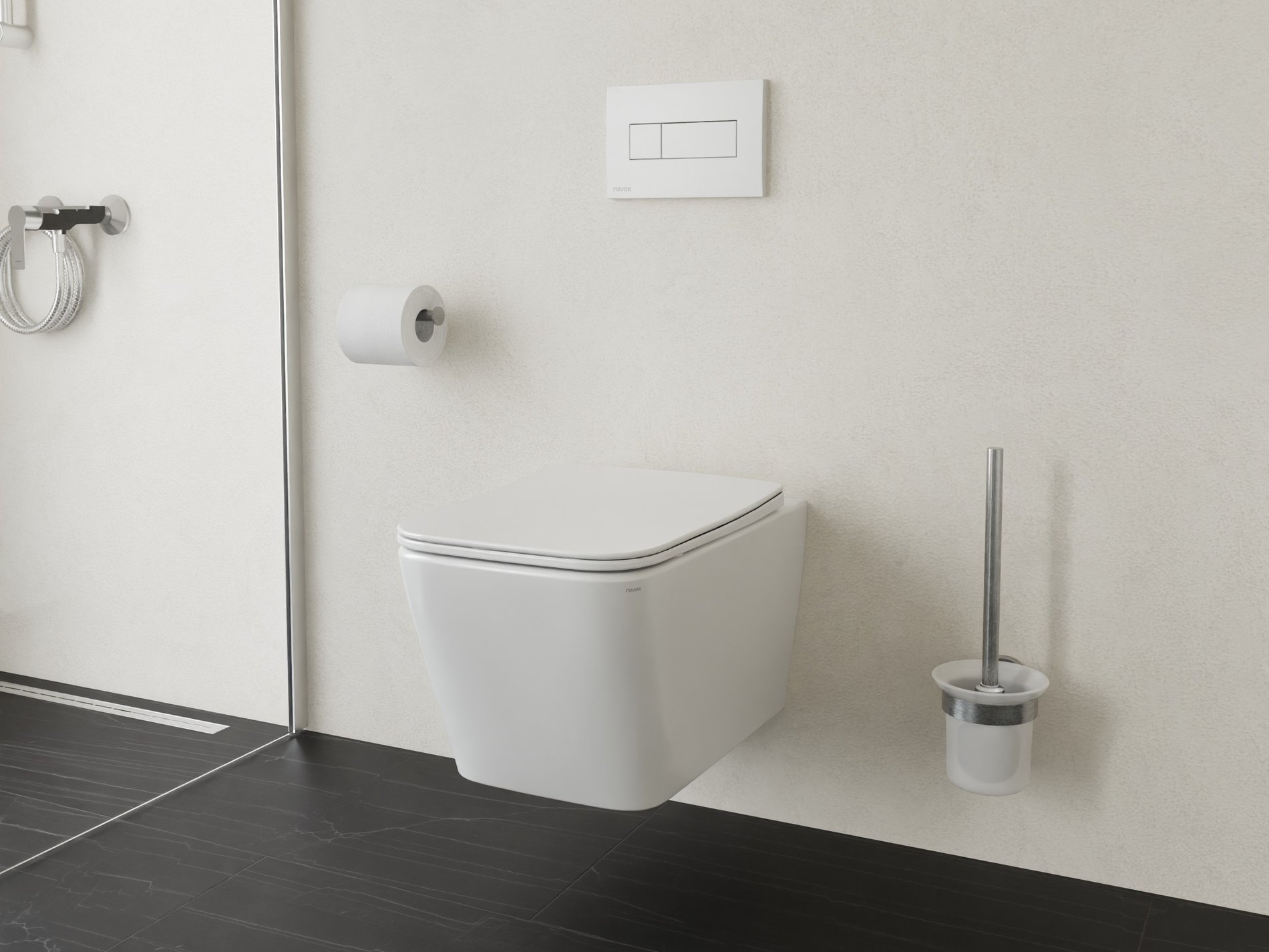 Ravak Classic II/Natural RimOff fali WC szett, fehér – WC-k