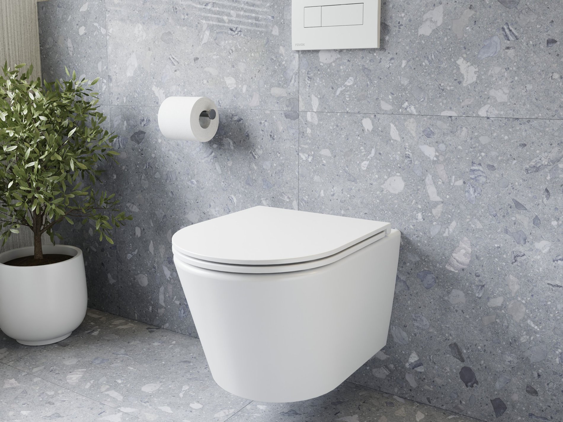 Ravak Flow RimOff fali WC szett, fehér – WC-k
