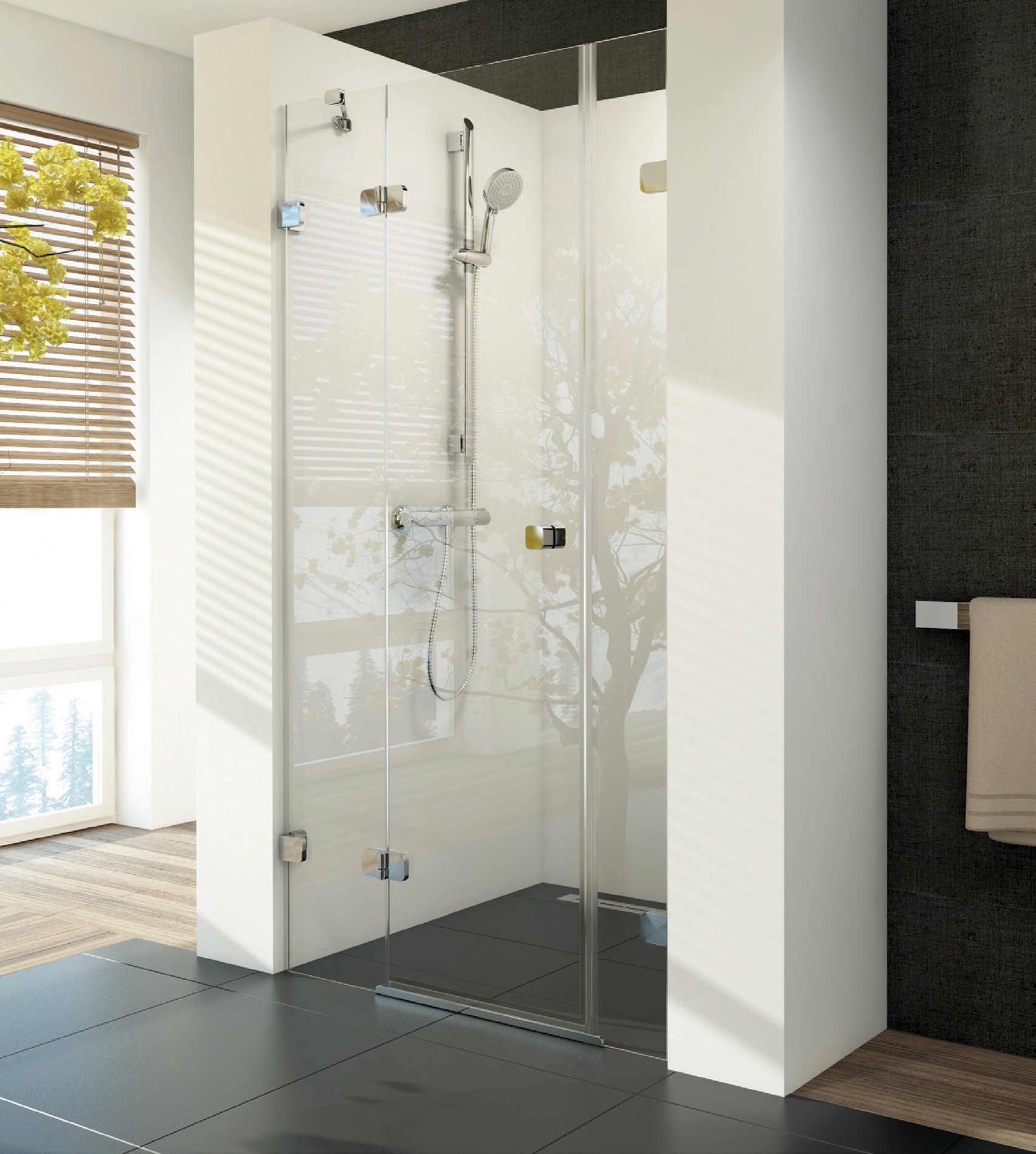 Ravak Termo 300 termosztátos fali zuhanycsaptelep 150 mm TE 033.00CR, króm – Termosztátos csaptelepek