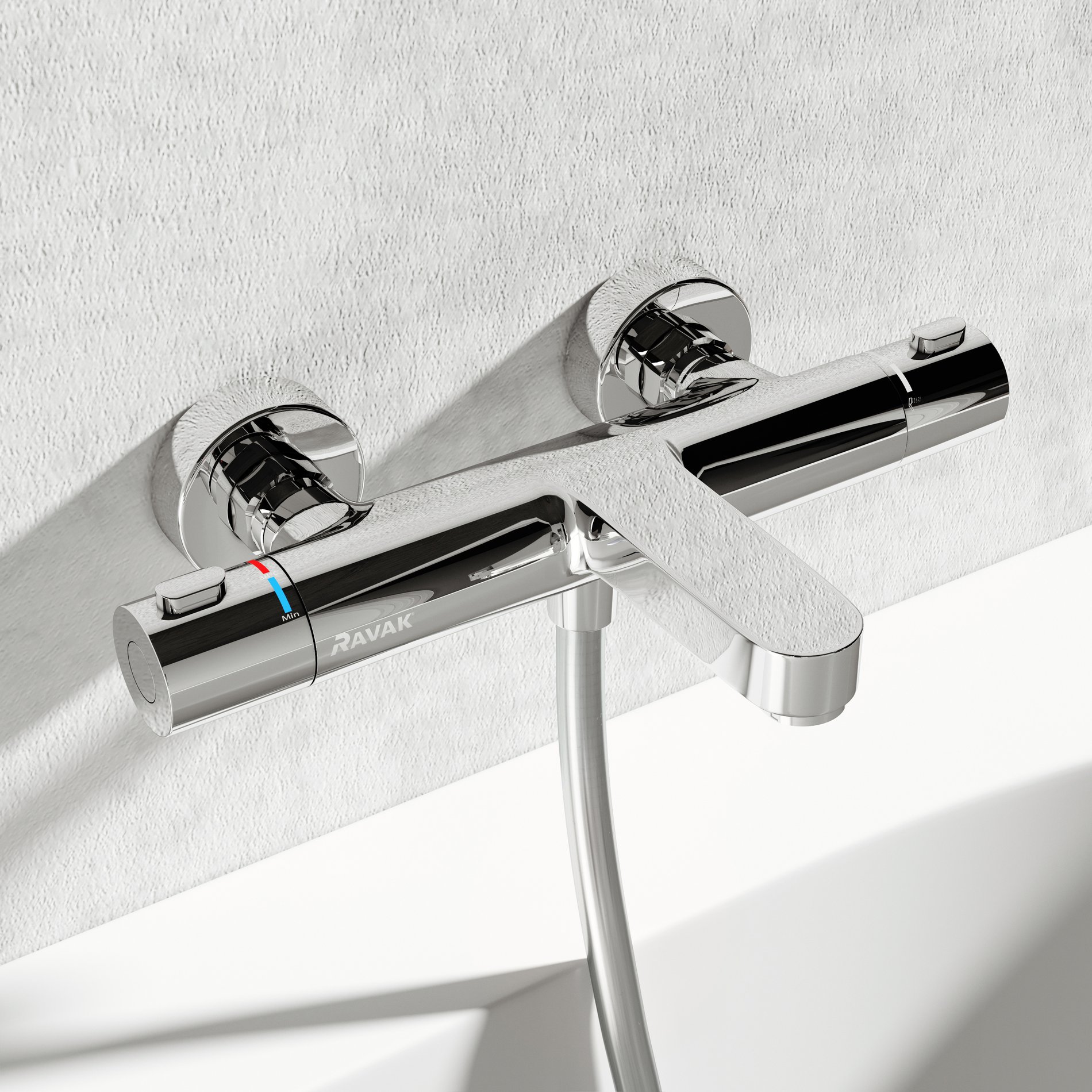 Ravak Termo 300 termosztátos fali kádcsaptelep 150 mm TE 023.00CR, króm – Kádcsaptelepek