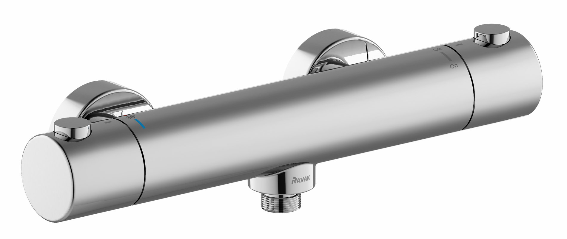 Ravak Puri termoszátos fali zuhanycsaptelep 150 mm PU 033.00CR, króm – Zuhanycsaptelepek