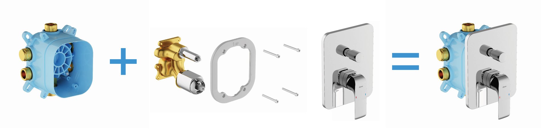 Ravak R-box Vari RB 072.50 falsík alatti egység (kizárólag Flat csaptelephez)