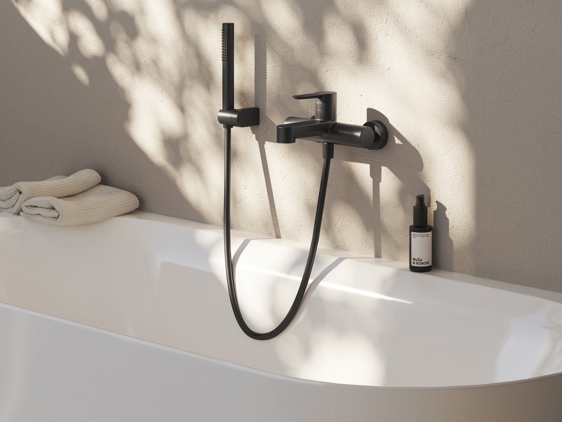 Ravak Puri kádcsaptelep 150 mm PU 022.20BLM, matt fekete – Kádcsaptelepek