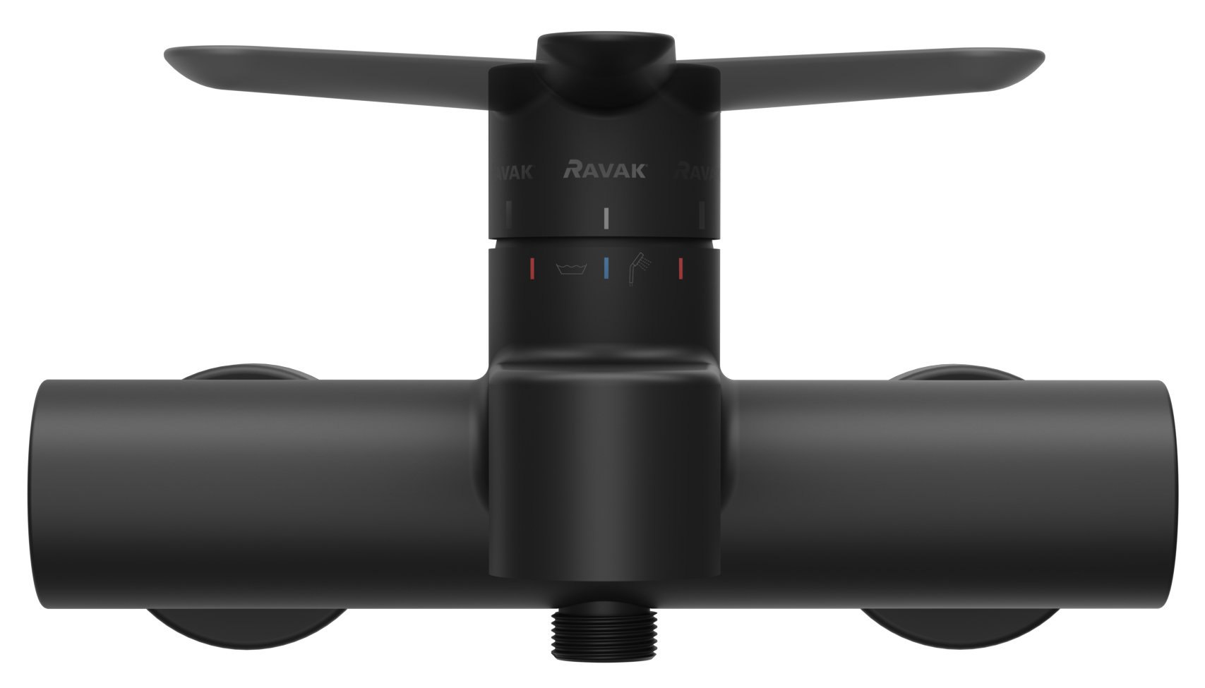 Ravak Puri kádcsaptelep 150 mm PU 022.20BLM, matt fekete – Kádcsaptelepek