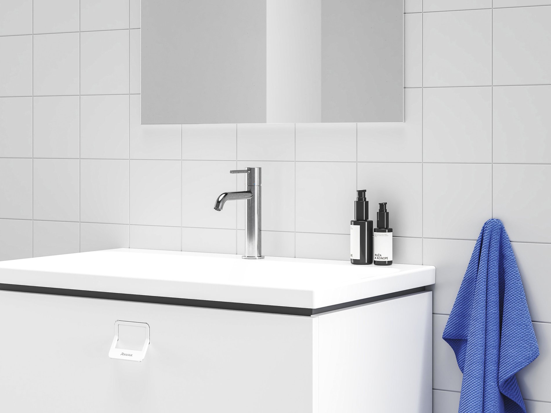 Ravak Espirit álló mosdócsaptelep 190 mm leeresztő nélkül ES 012.00CR, Chrome – Mosdó csaptelepek