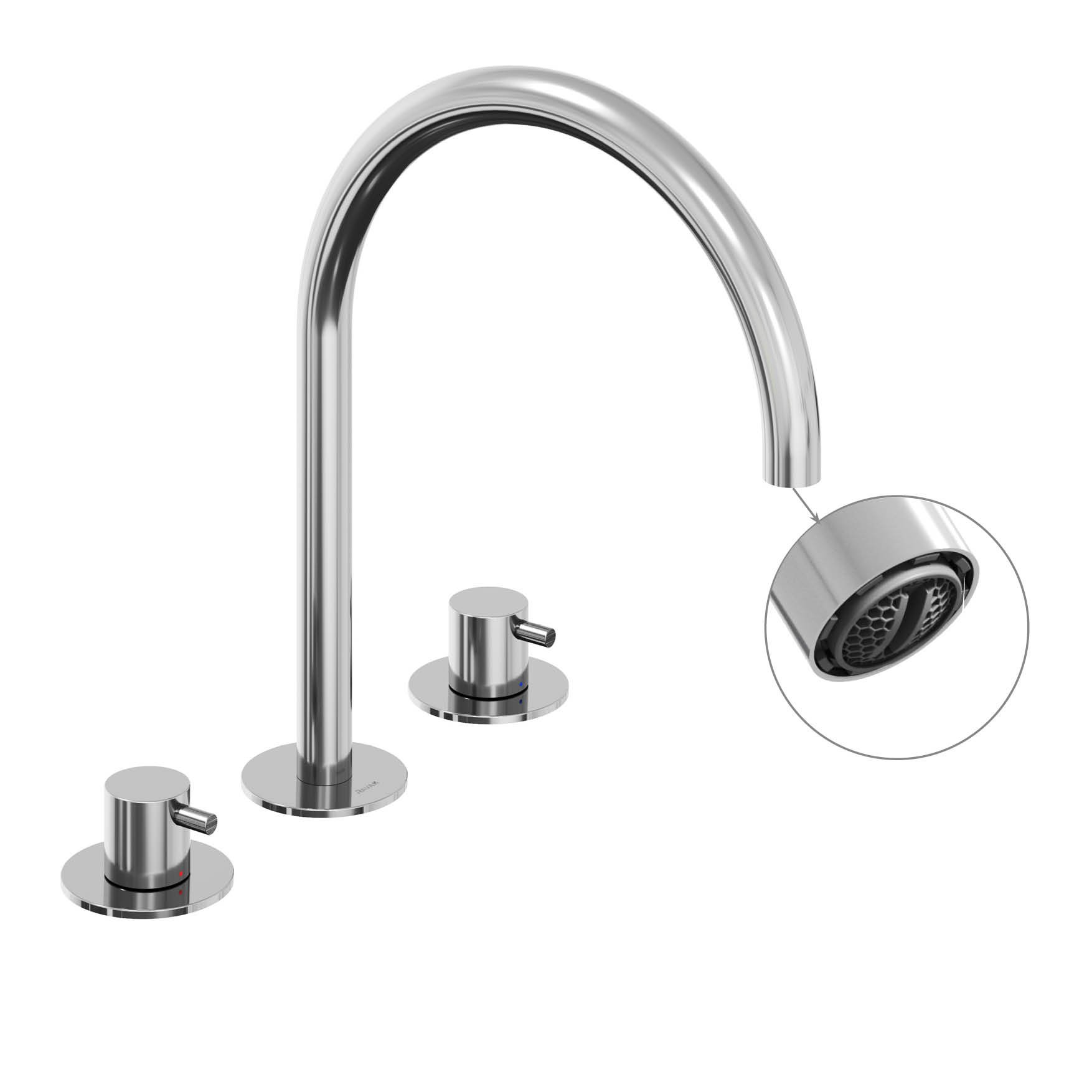 Ravak Espirit álló mosdócsaptelep, 3 furatos 270 mm leeresztő nélkül ES 018.00CR, króm – Mosdó csaptelepek
