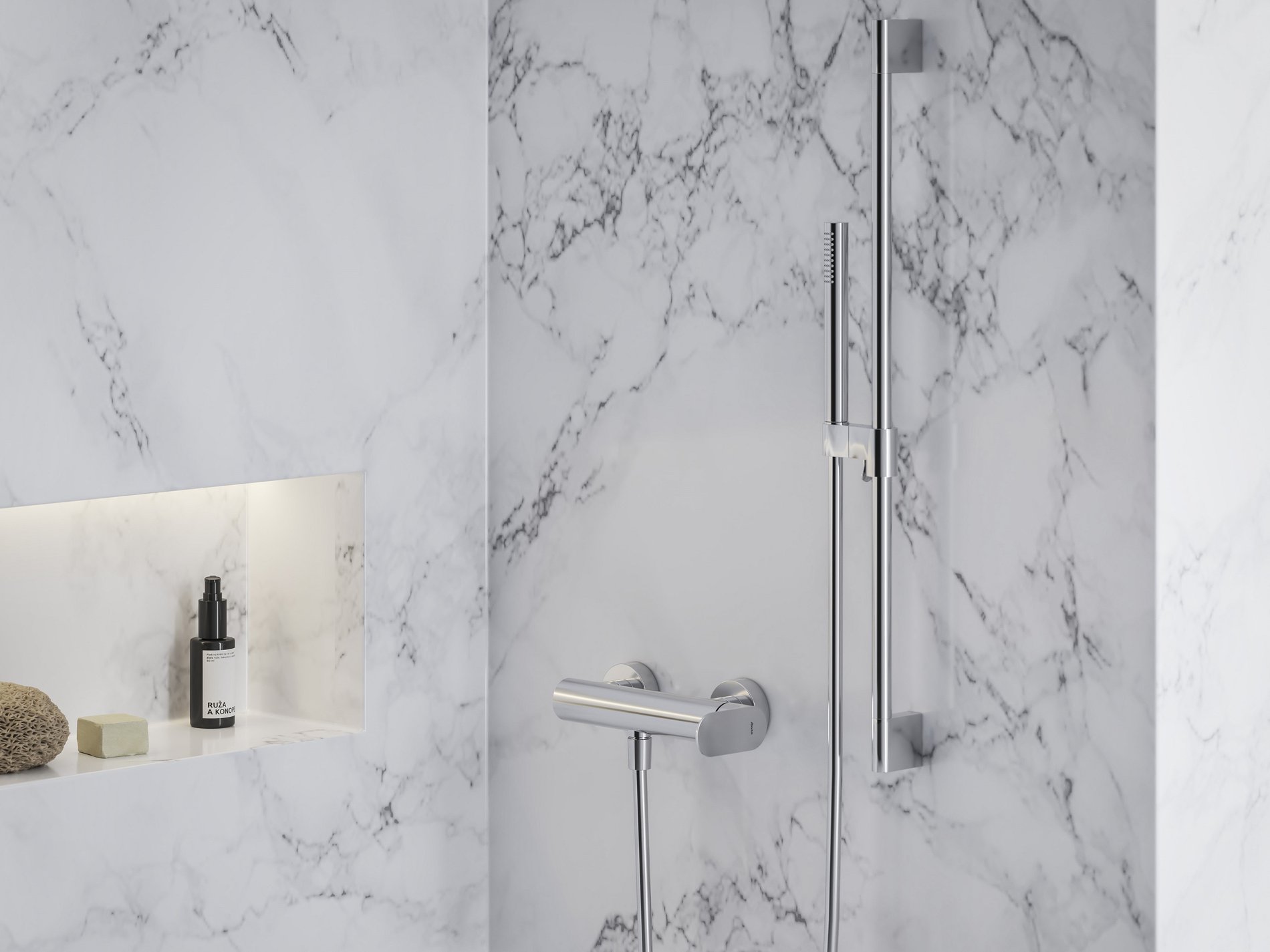 Ravak Eleganta fali zuhanycsaptelep szett nélkül EL 032.00CR, Chrome – Zuhanycsaptelepek