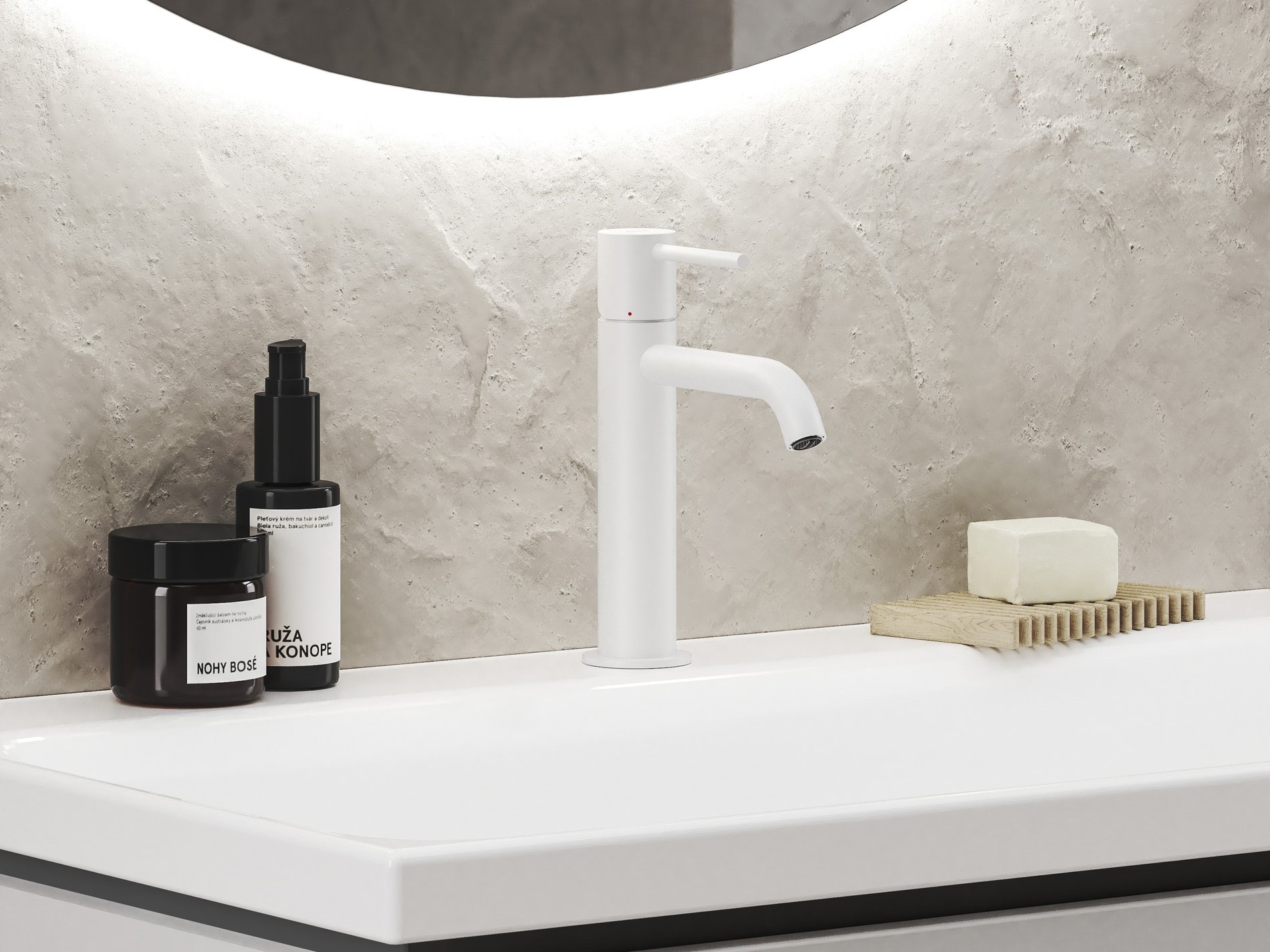 Ravak Espirit álló mosdócsaptelep 190 mm leeresztő nélkül ES 012.10WV, White Velvet – Mosdó csaptelepek