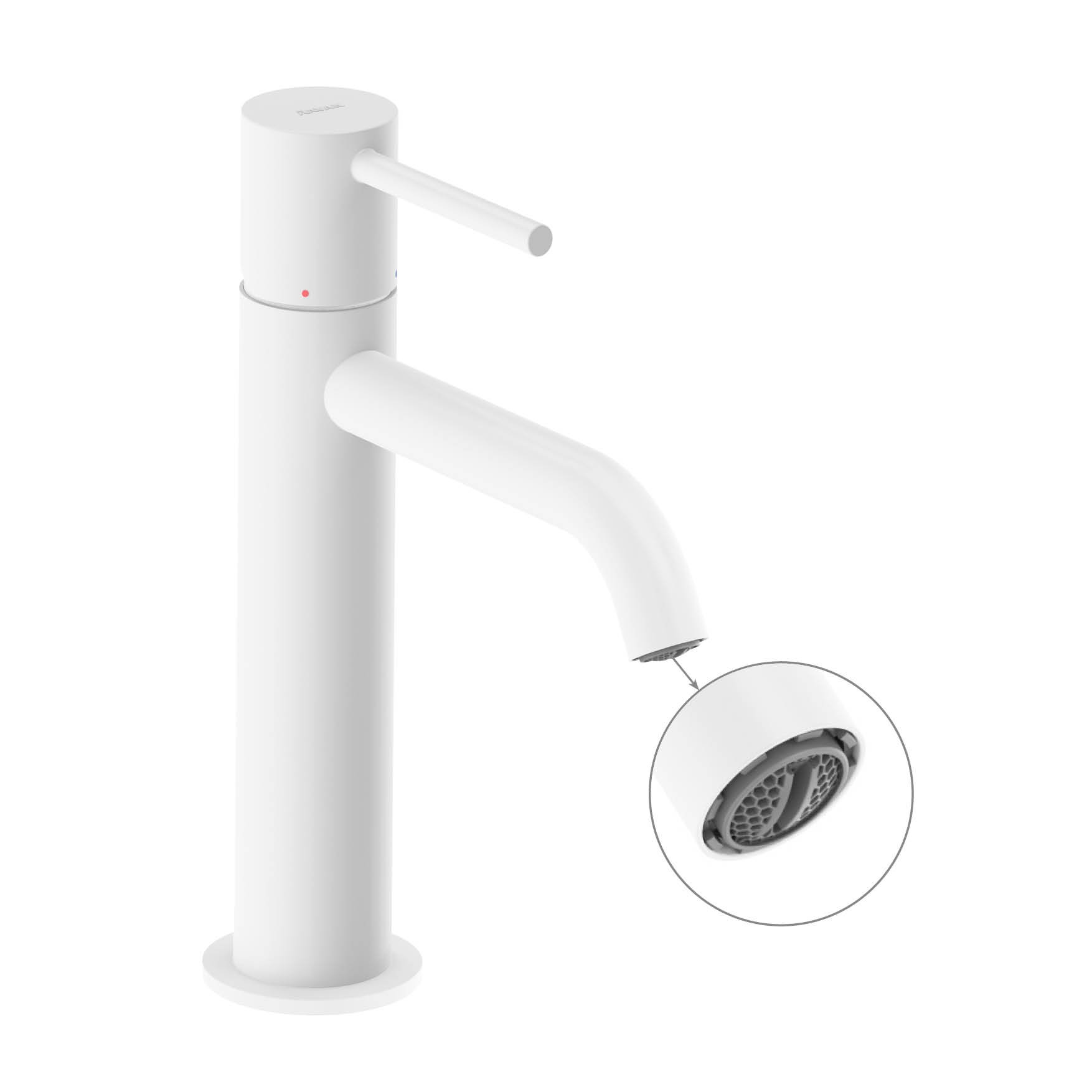 Ravak Espirit álló mosdócsaptelep 190 mm leeresztő nélkül ES 012.10WV, White Velvet – Fehér, Mosdó csaptelepek