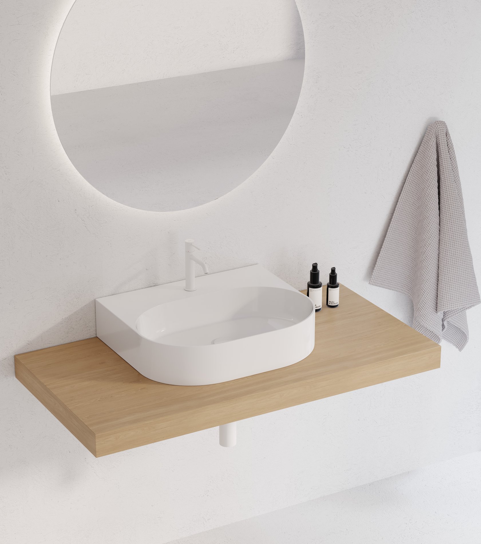 Ravak Espirit álló mosdócsaptelep 190 mm leeresztő nélkül ES 012.10WV, White Velvet – Fehér, Mosdó csaptelepek