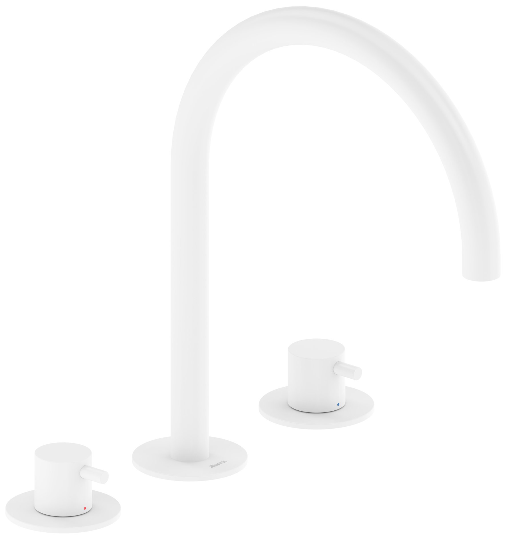 Ravak Espirit álló mosdócsaptelep, 3 furatos 270 mm leeresztő nélkül ES 018.10WV, White Velvet – Fehér, Mosdó csaptelepek