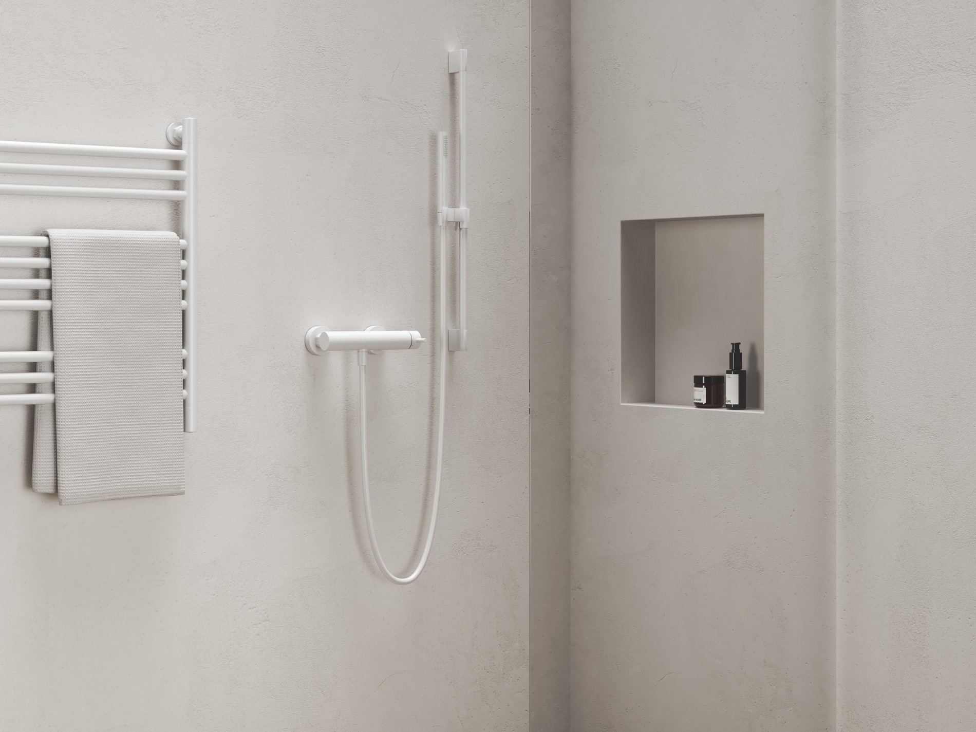 Ravak Espirit fali zuhanycsaptelep szett nélkül ES 032.10WV, White Velvet – Zuhanycsaptelepek