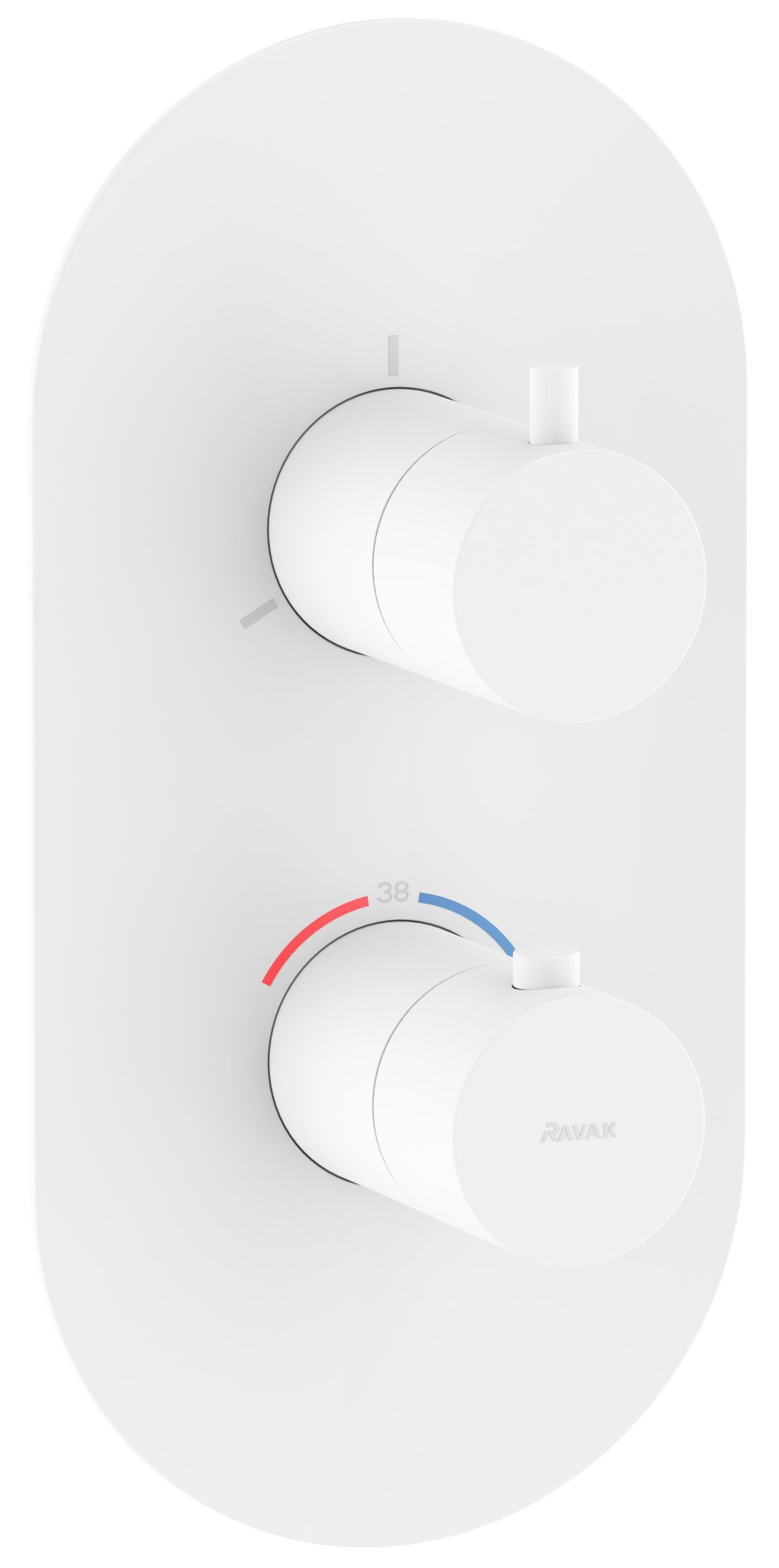 Ravak Espirit termosztátos falba süllyesztett csaptelep, háromutas, belső egység nélkül ES 067.10WV.O3.RB07C, White Velvet