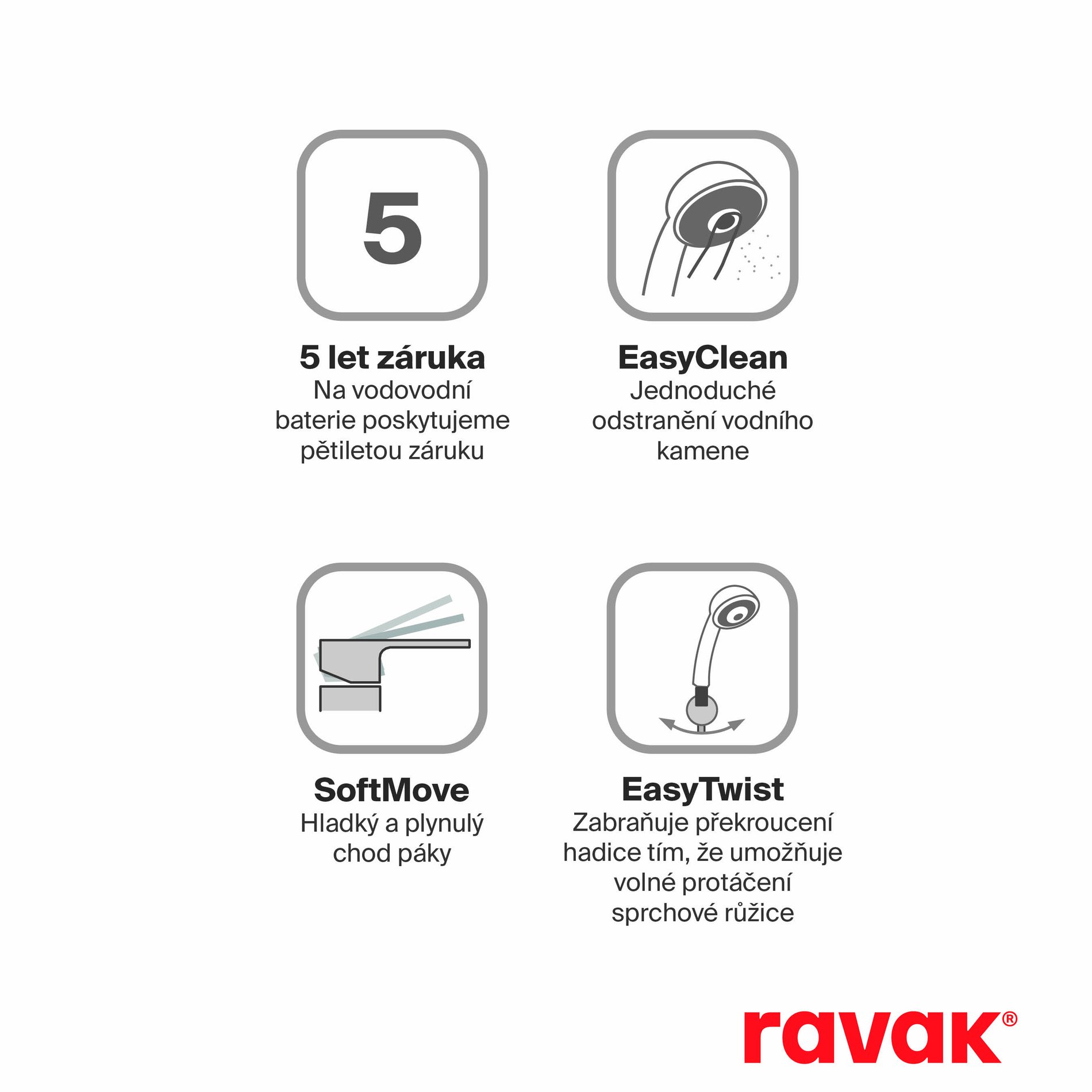Ravak Eleganta falba süllyesztett csaptelep szettel, háromutas, belső egység nélkül EL 068.20GB.O3.RB07D. S, grafit
