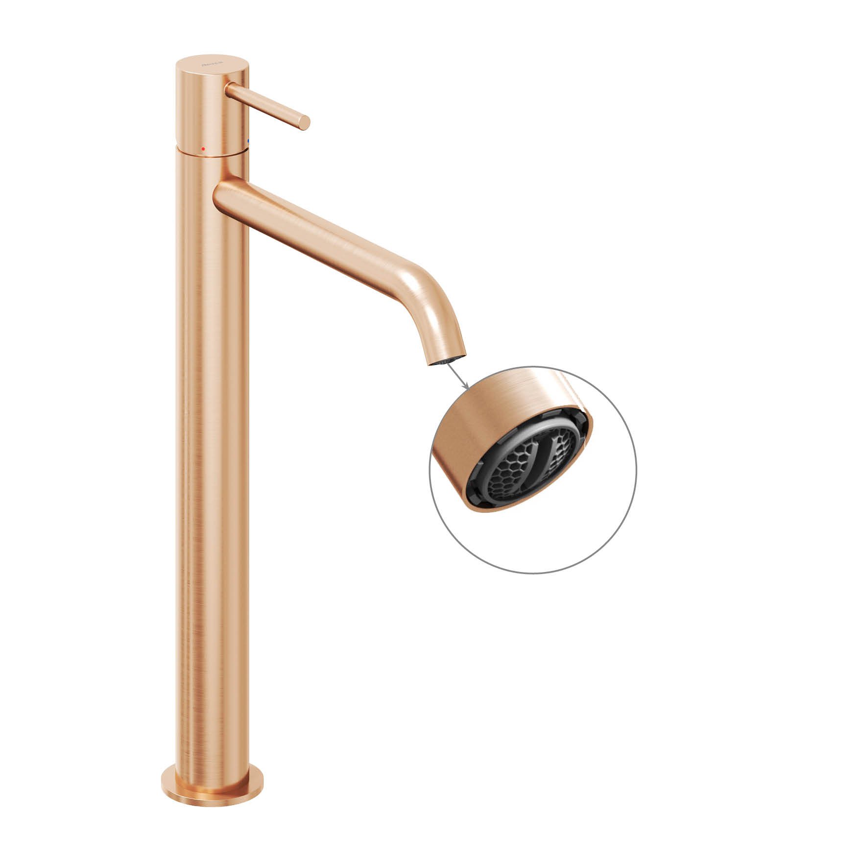 Ravak Espirit álló mosdócsaptelep 340 mm leeresztő nélkül ES 015.60RGB, rose gold – Rózsa arany, Mosdó csaptelepek