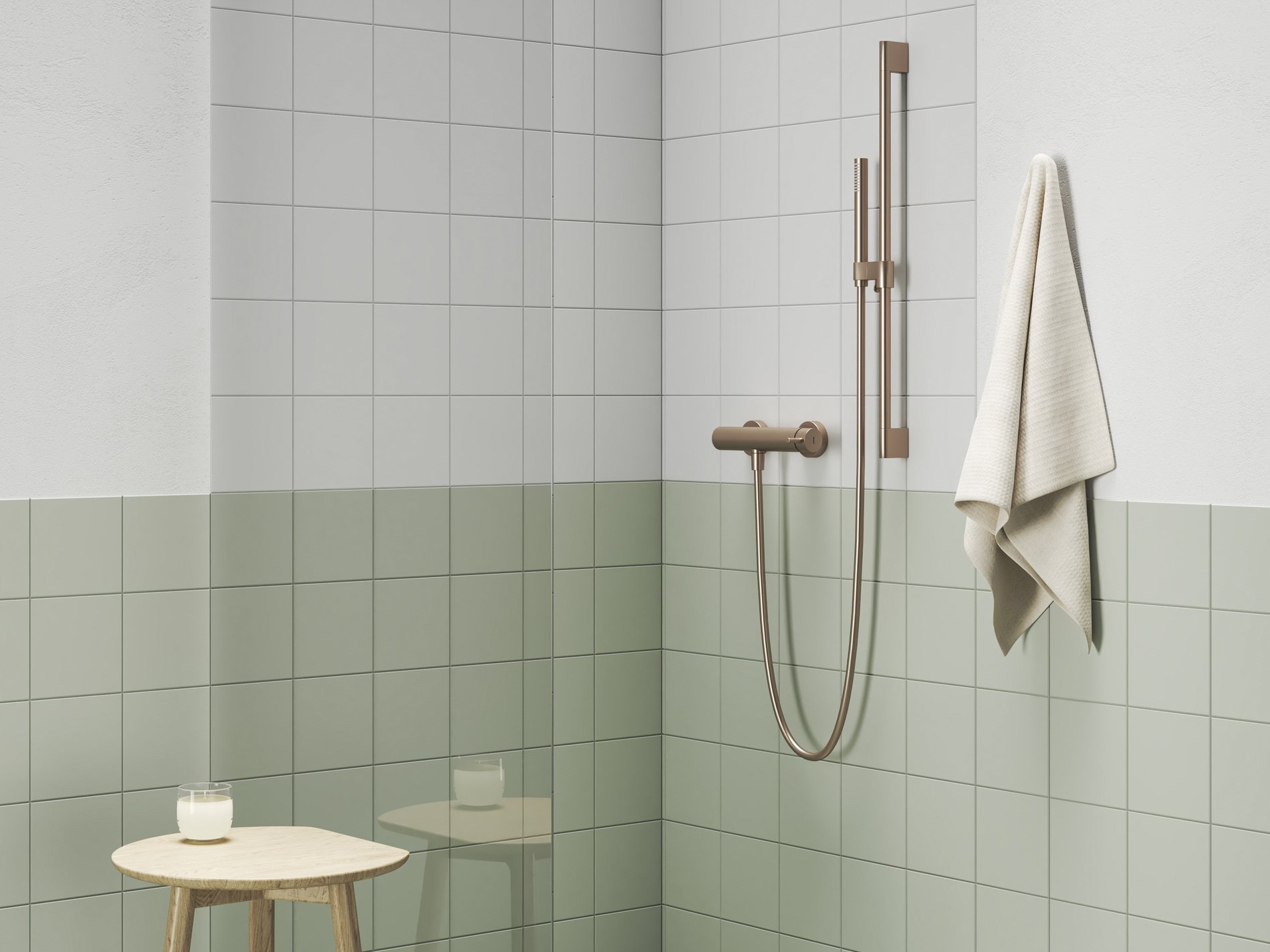 Ravak Espirit fali zuhanycsaptelep szett nélkül ES 032.60RGB, rose gold – Zuhanycsaptelepek