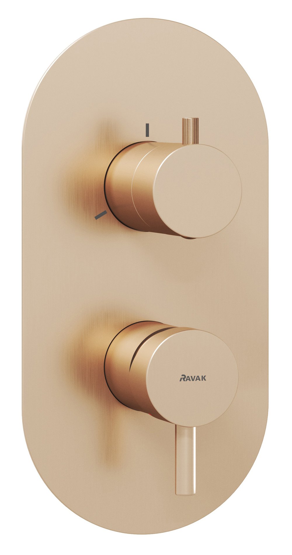 Ravak Espirit falba süllyesztett csaptelep, háromutas, belső egység nélkül ES 068.60RGB.O3.RB07F, rose gold