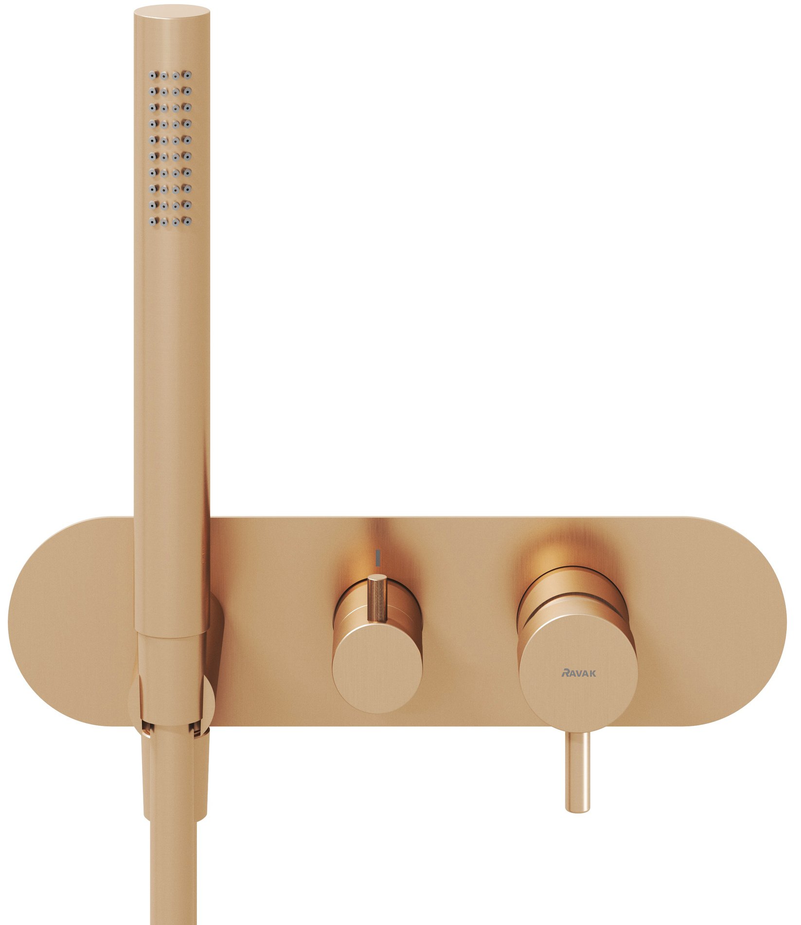 Ravak Espirit falba süllyesztett csaptelep szettel, kétutas, belső egység nélkül ES 065.60RGB.O2.RB07D. S, rose gold