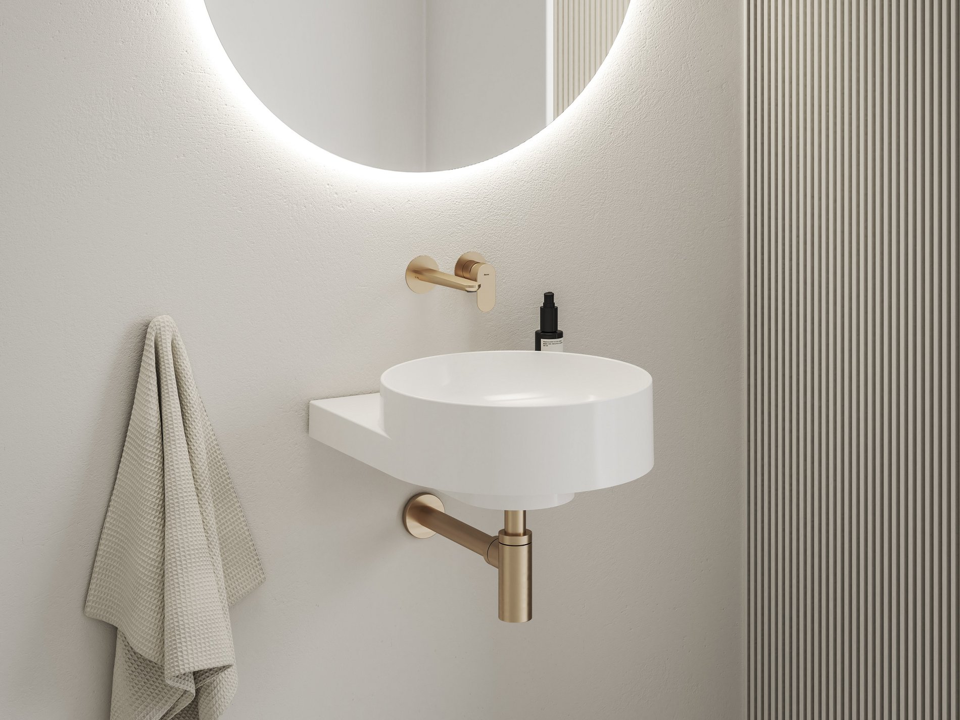 Ravak Eleganta falba süllyesztett mosdócsaptelep belső egység nélkül EL 019.60RGB.O1.RB07B, rose gold – Mosdó csaptelepek