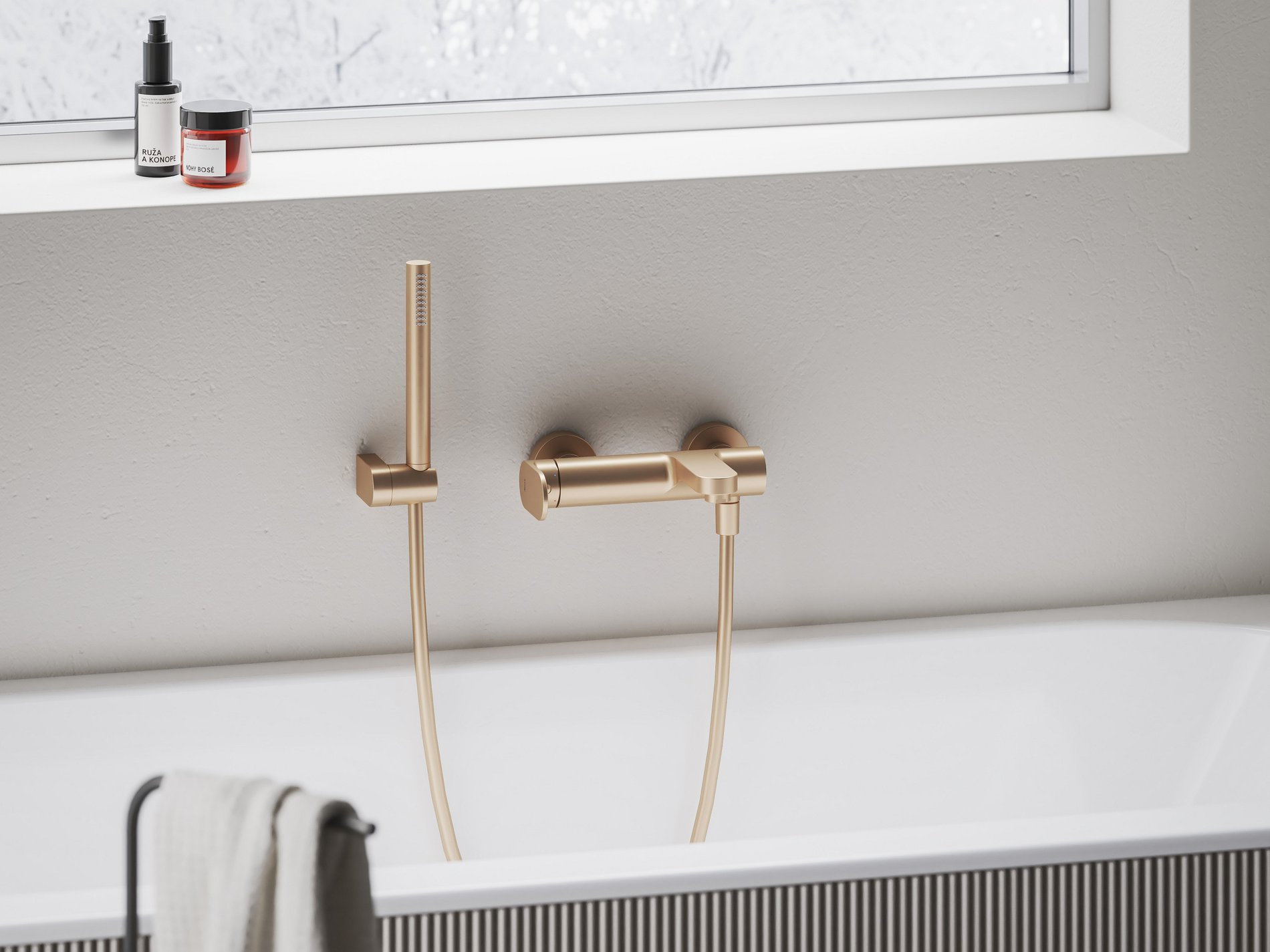 Ravak Eleganta fali kádcsaptelep zuhanyszett nélkül EL 022.60RGB, rose gold – Kádcsaptelepek