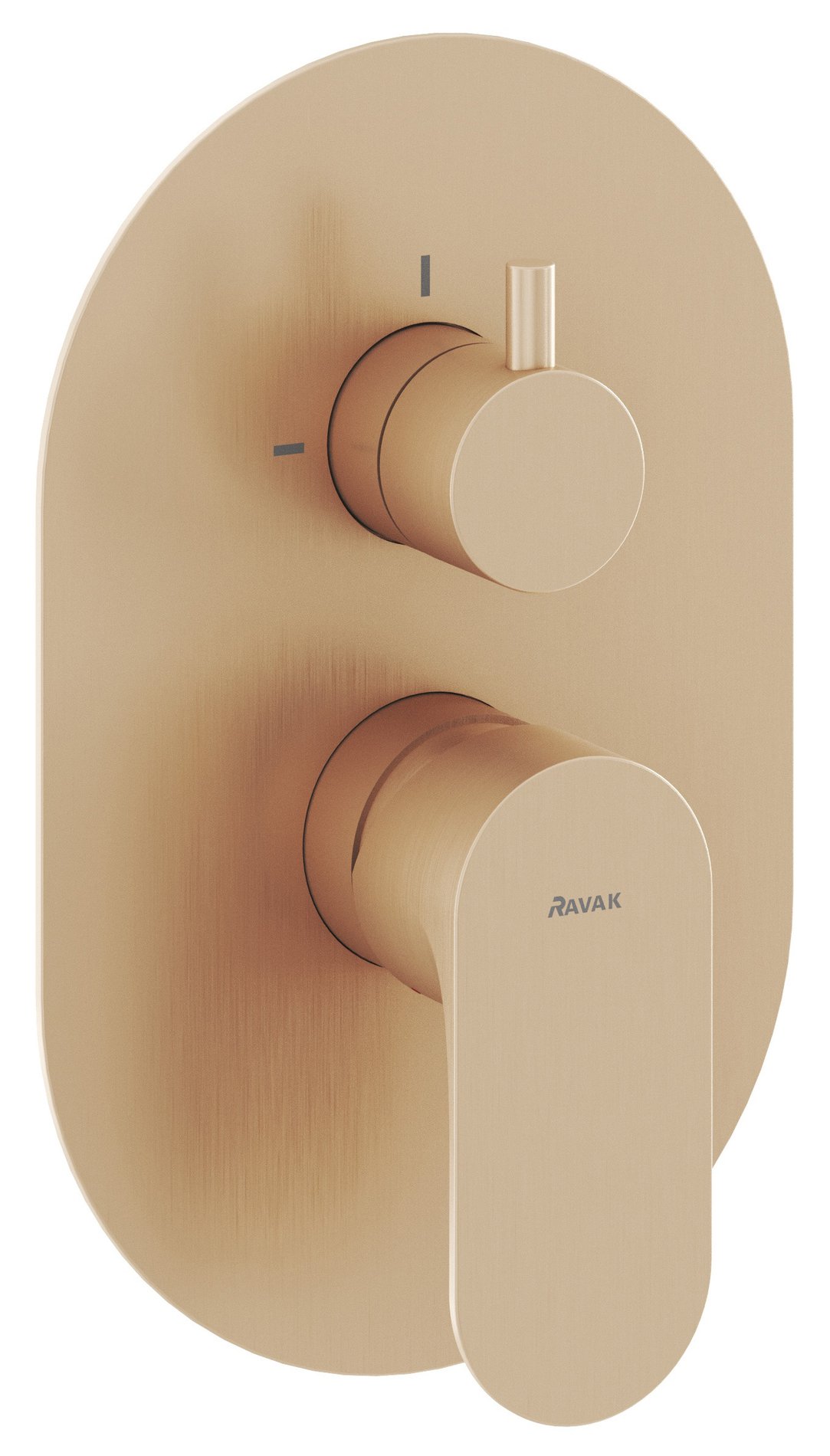 Ravak Eleganta falba süllyesztett csaptelep, kétutas, belső egység nélkül EL 065.60RGB.O2.RB07E, rose gold