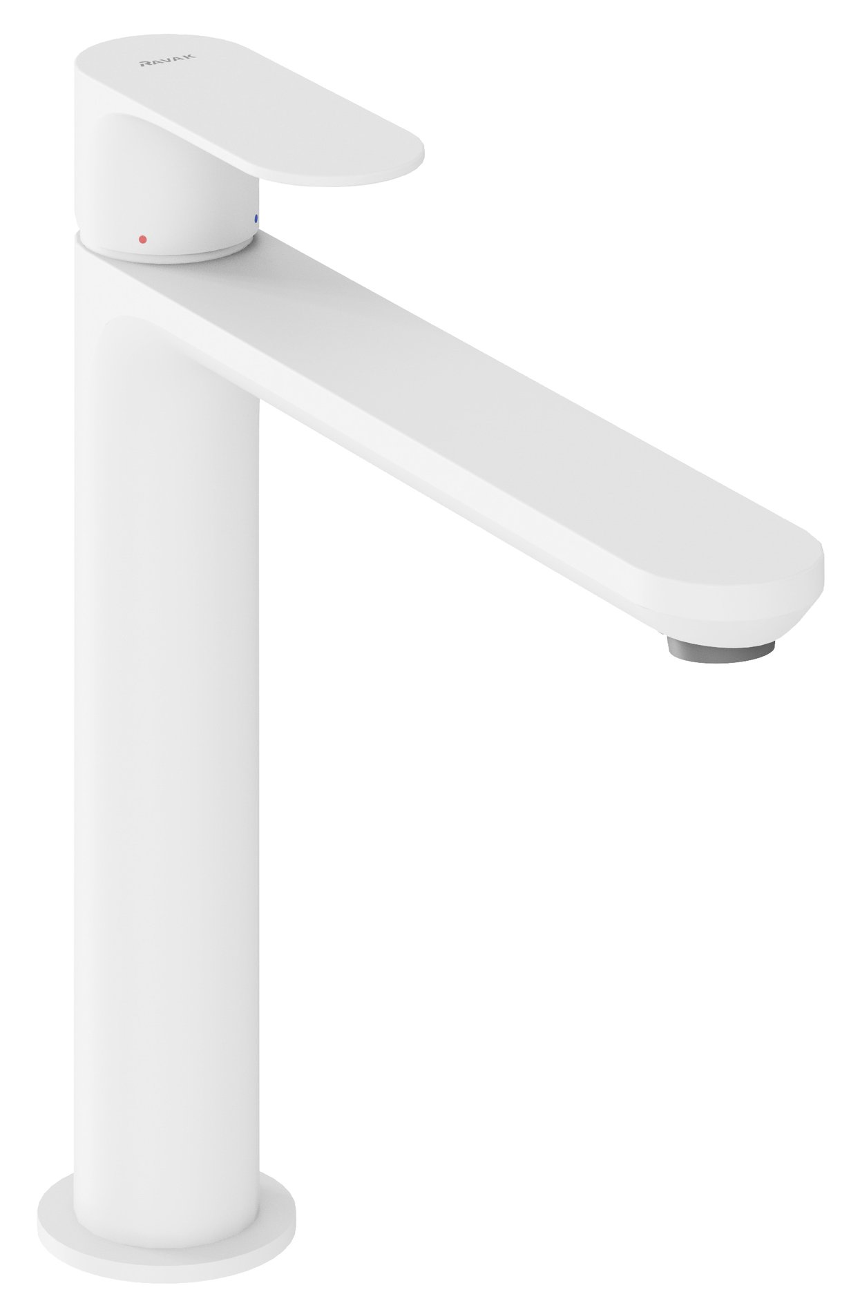 Ravak Eleganta álló mosdócsaptelep 220 mm leeresztő nélkül EL 014.10WV, White Velvet – Fehér, Mosdó csaptelepek