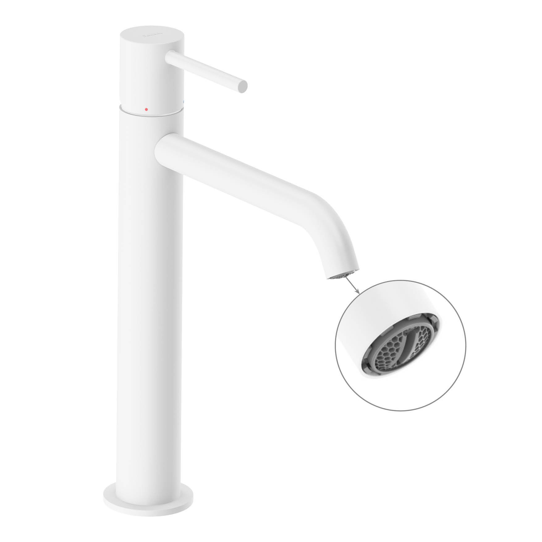 Ravak Espirit álló mosdócsaptelep 250 mm leeresztő nélkül ES 014.10WV, White Velvet – Fehér, Mosdó csaptelepek