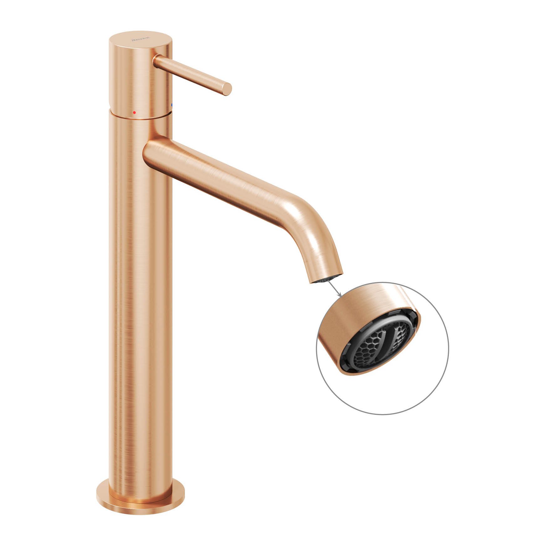 Ravak Espirit álló mosdócsaptelep 250 mm leeresztő nélkül ES 014.60RGB, rose gold – Rózsa arany, Mosdó csaptelepek