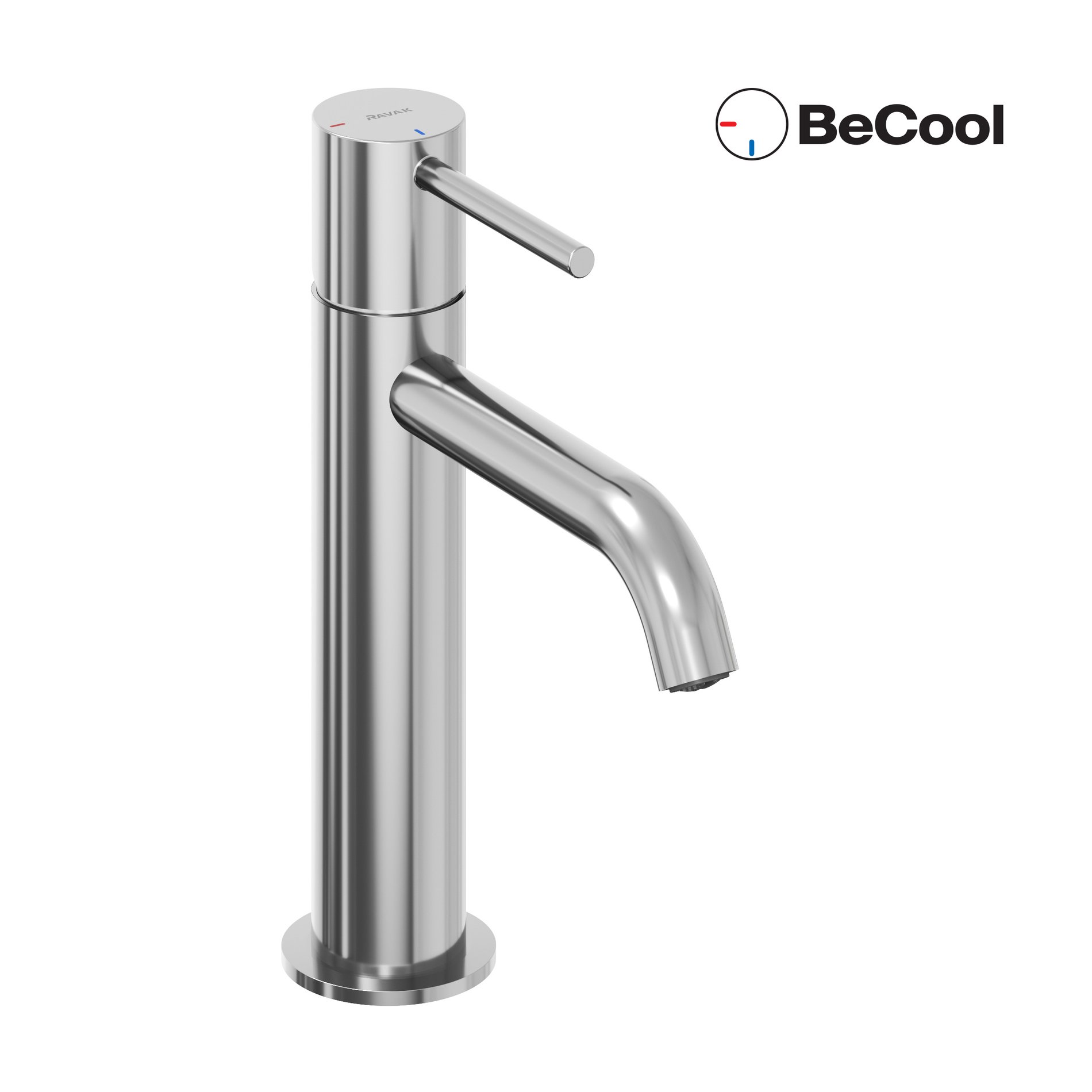 Ravak Espirit álló mosdócsaptelep BeCool 190 mm leeresztő nélkül ES 012.01CR, Chrome – Króm, Mosdó csaptelepek