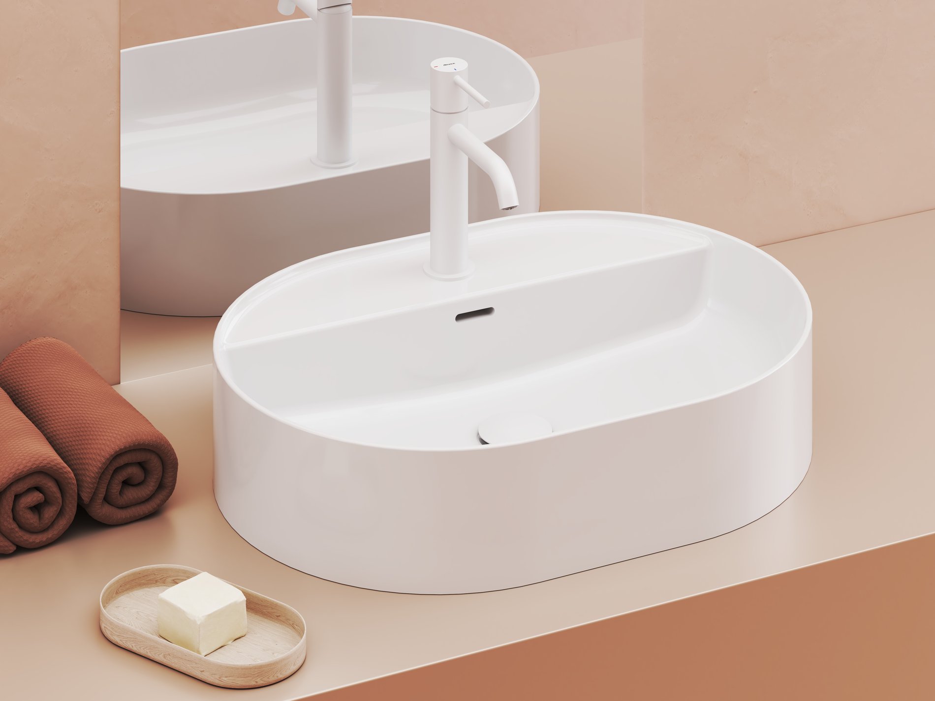 Ravak Espirit álló mosdócsaptelep BeCool 190 mm leeresztő nélkül ES 012.11WV, White Velvet – Fehér, Mosdó csaptelepek