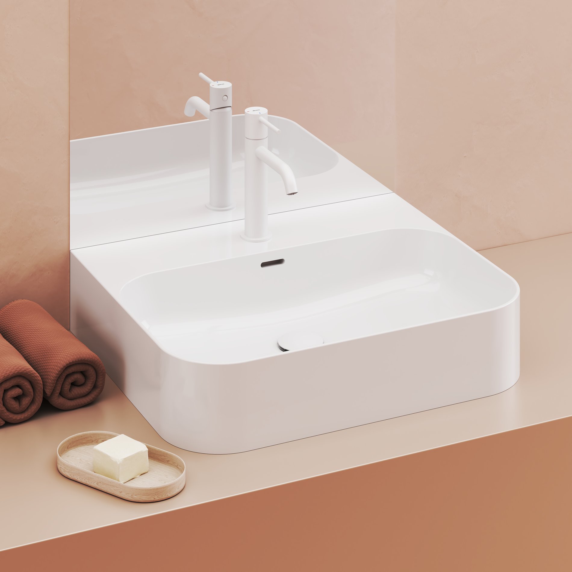 Ravak Espirit álló mosdócsaptelep BeCool 190 mm leeresztő nélkül ES 012.11WV, White Velvet – Fehér, Mosdó csaptelepek