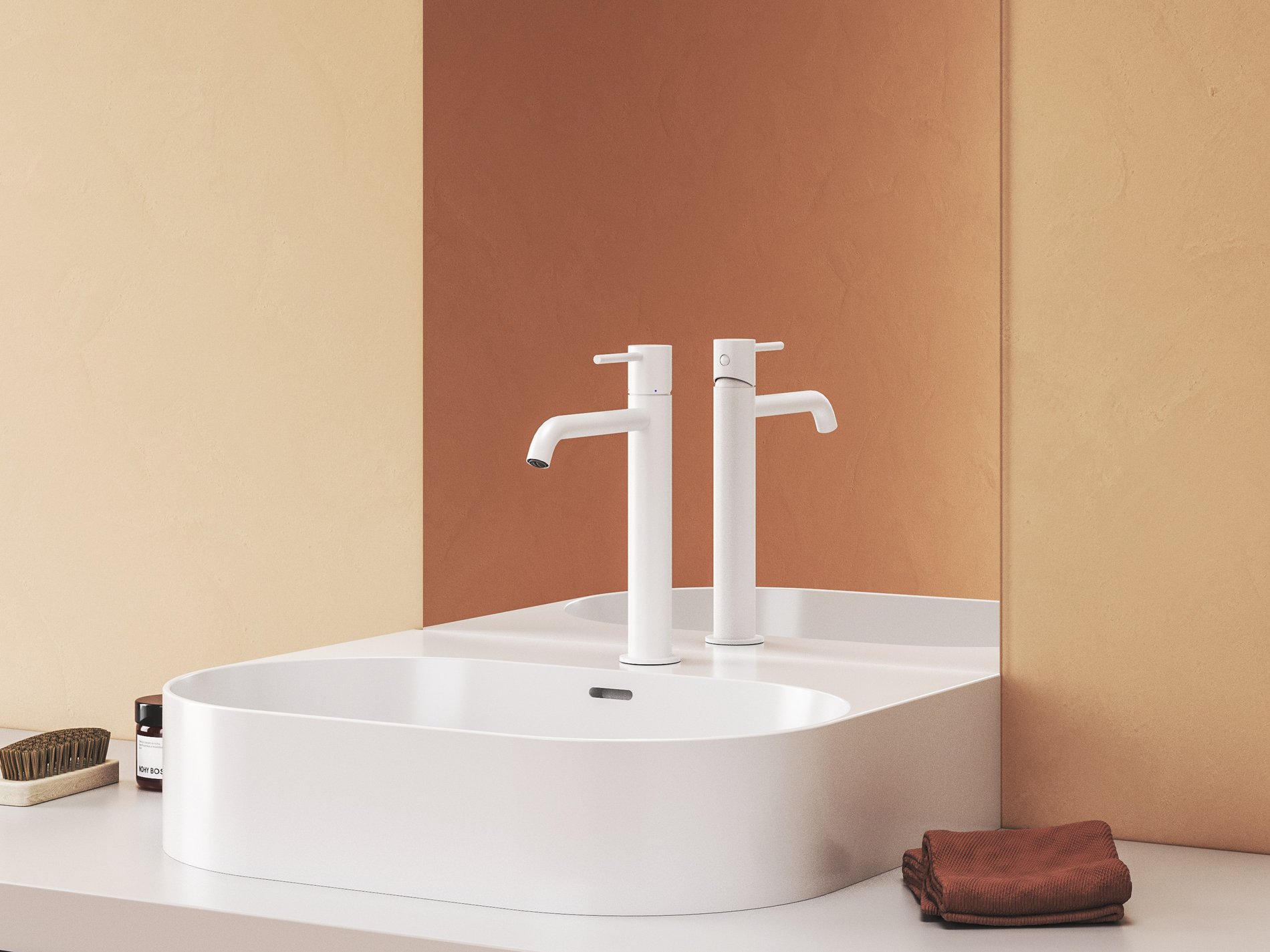 Ravak Espirit álló mosdócsaptelep BeCool 250 mm leeresztő nélkül ES 014.11WV, White Velvet – Mosdó csaptelepek
