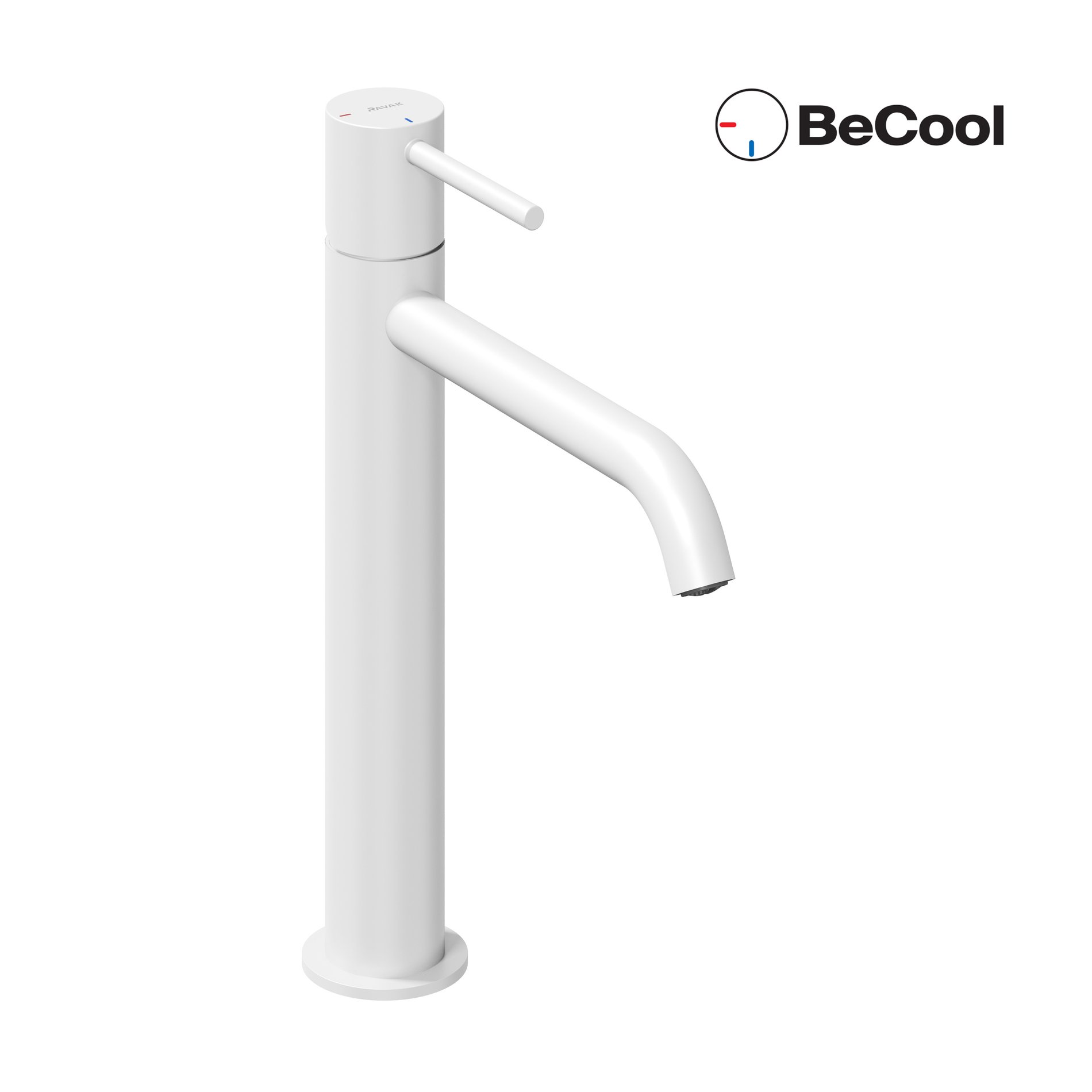 Ravak Espirit álló mosdócsaptelep BeCool 250 mm leeresztő nélkül ES 014.11WV, White Velvet – Fehér, Mosdó csaptelepek