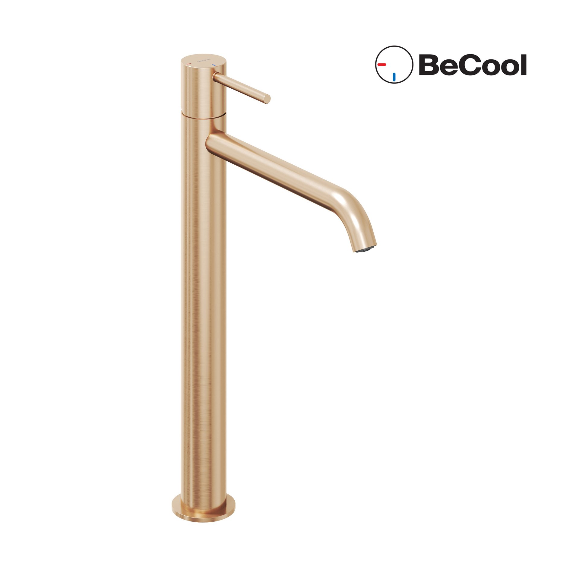 Ravak Espirit álló mosdócsaptelep BeCool 340 mm leeresztő nélkül ES 015.61RGB, rose gold – Rózsa arany, Mosdó csaptelepek