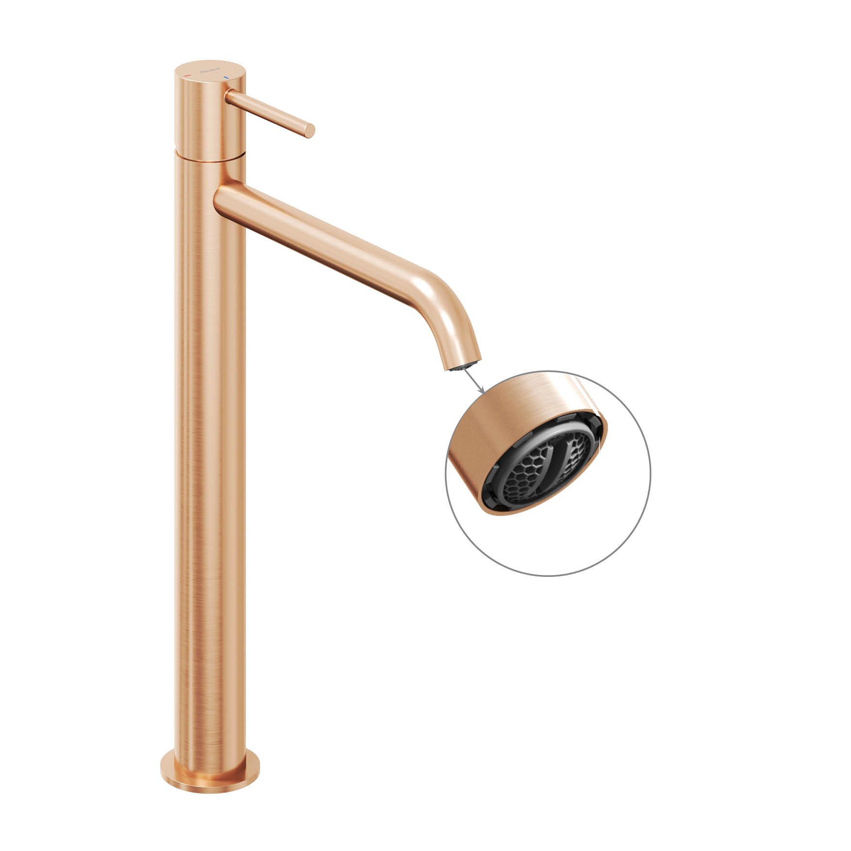 Ravak Espirit álló mosdócsaptelep BeCool 340 mm leeresztő nélkül ES 015.61RGB, rose gold – Rózsa arany, Mosdó csaptelepek